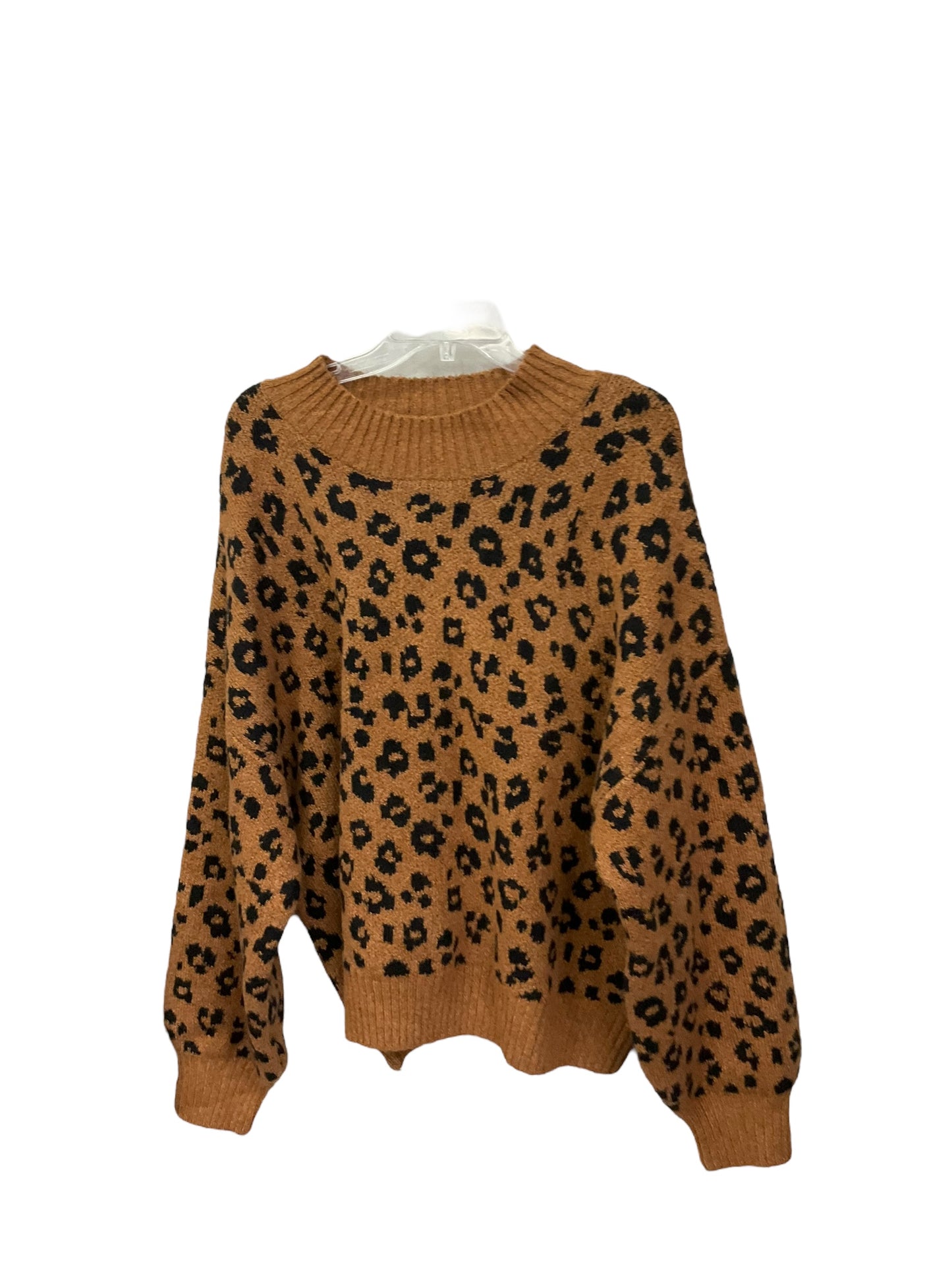 Sweater By Old Navy In Leopard Print, Size: 2x