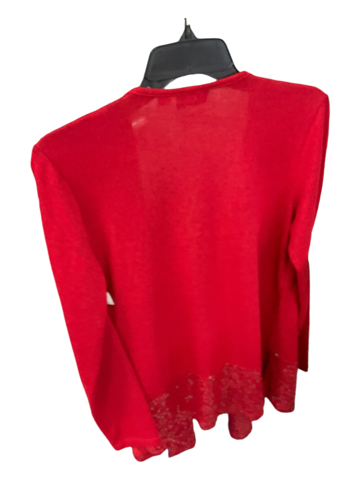 Sweater Cardigan By Joan Rivers In Red, Size: Xs