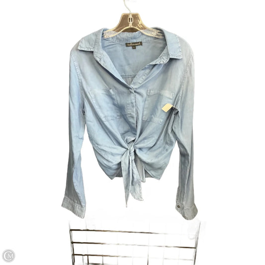Blouse Long Sleeve By Wishlist In Blue, Size: L