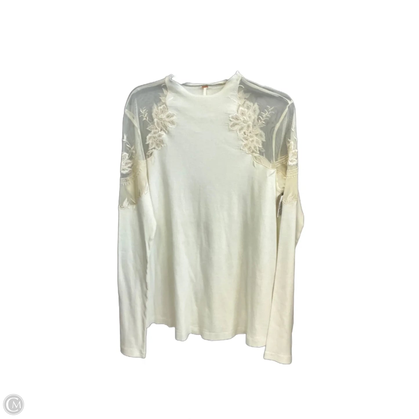 Top Long Sleeve By Free People In Cream, Size: M