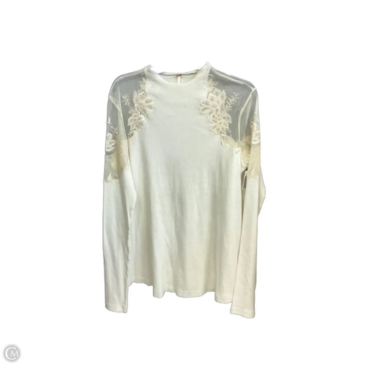 Top Long Sleeve By Free People In Cream, Size: M