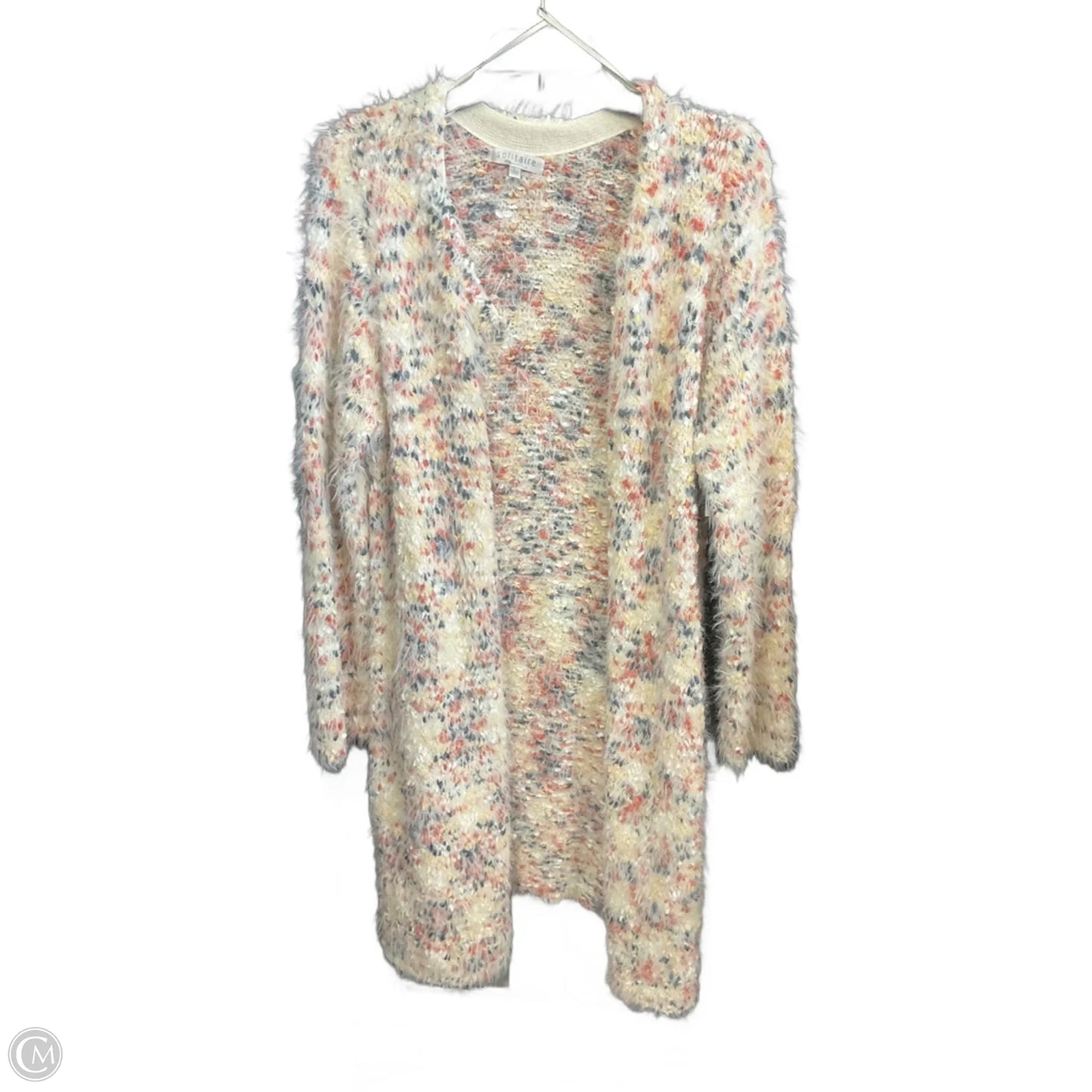 Sweater Cardigan By Solitaire In Multi-colored, Size: L