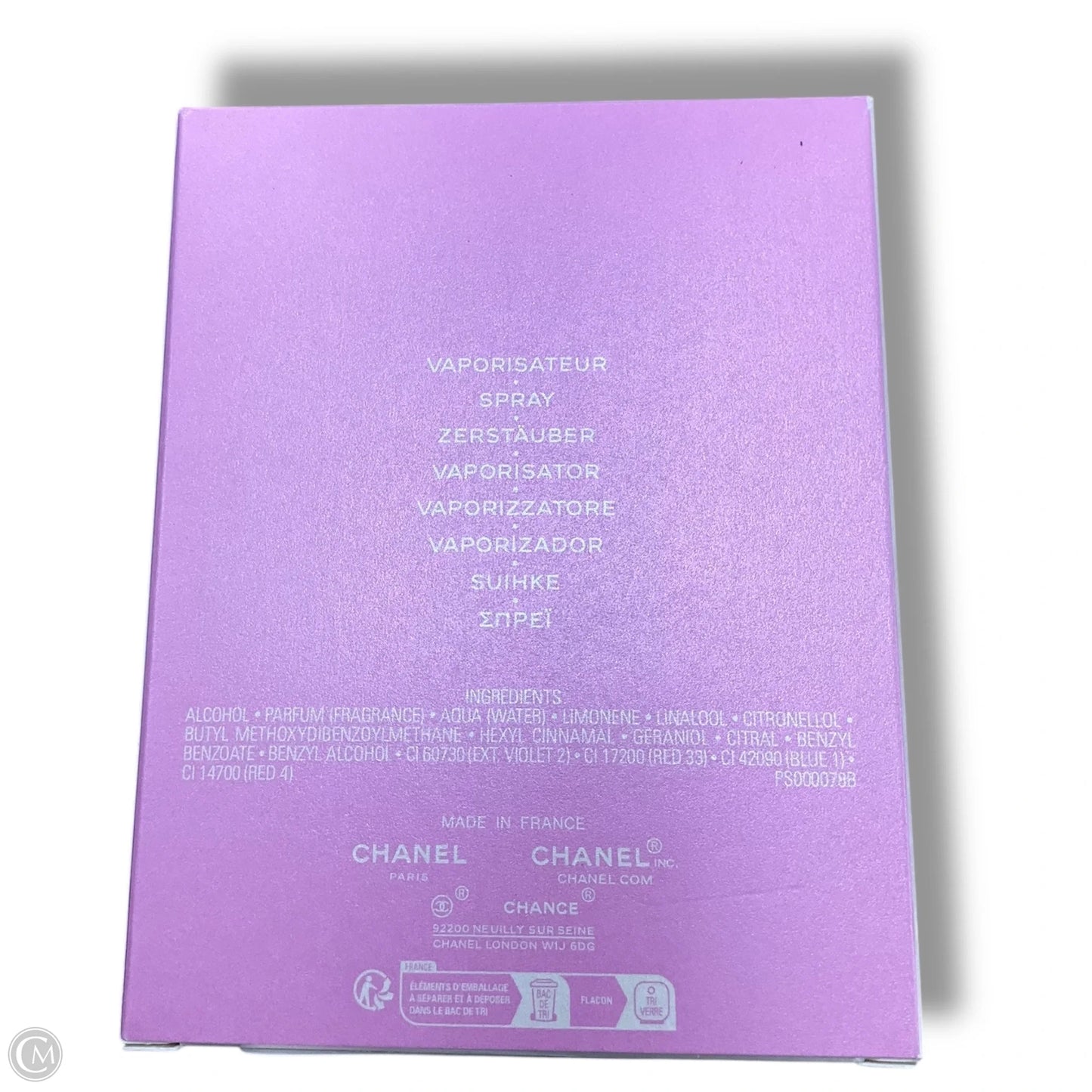 Fragrance Luxury Designer By Chanel, Size: Small