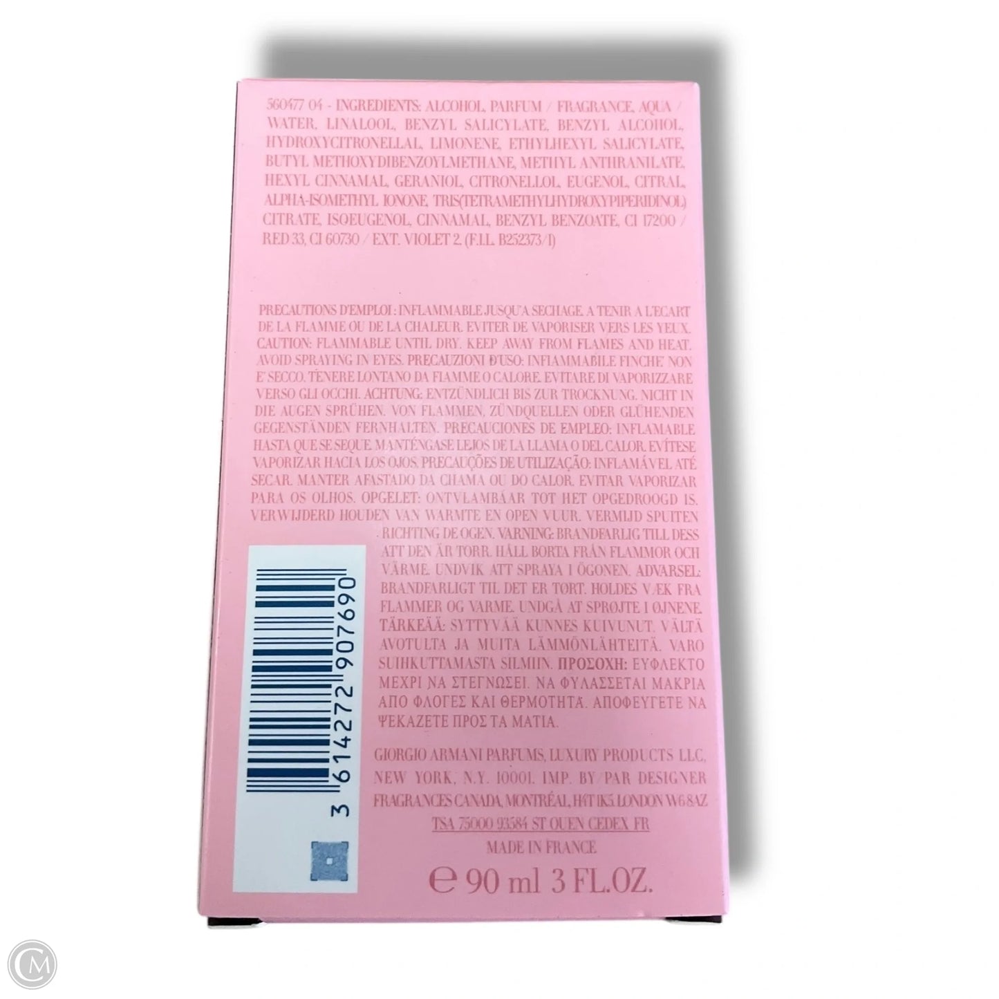 Fragrance Luxury Designer By Giorgio Armani, Size: Small