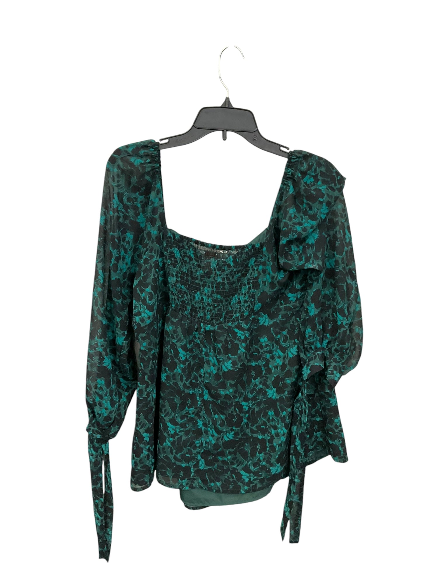 Blouse Long Sleeve By Ingrid & Isabel In Green, Size: L