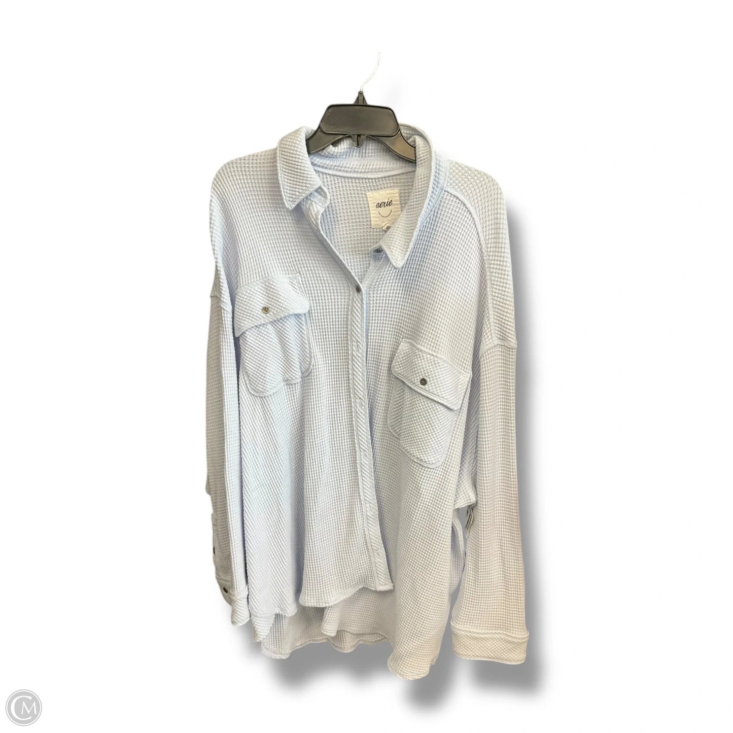 Jacket Shirt By Aerie In Blue, Size: Xxl