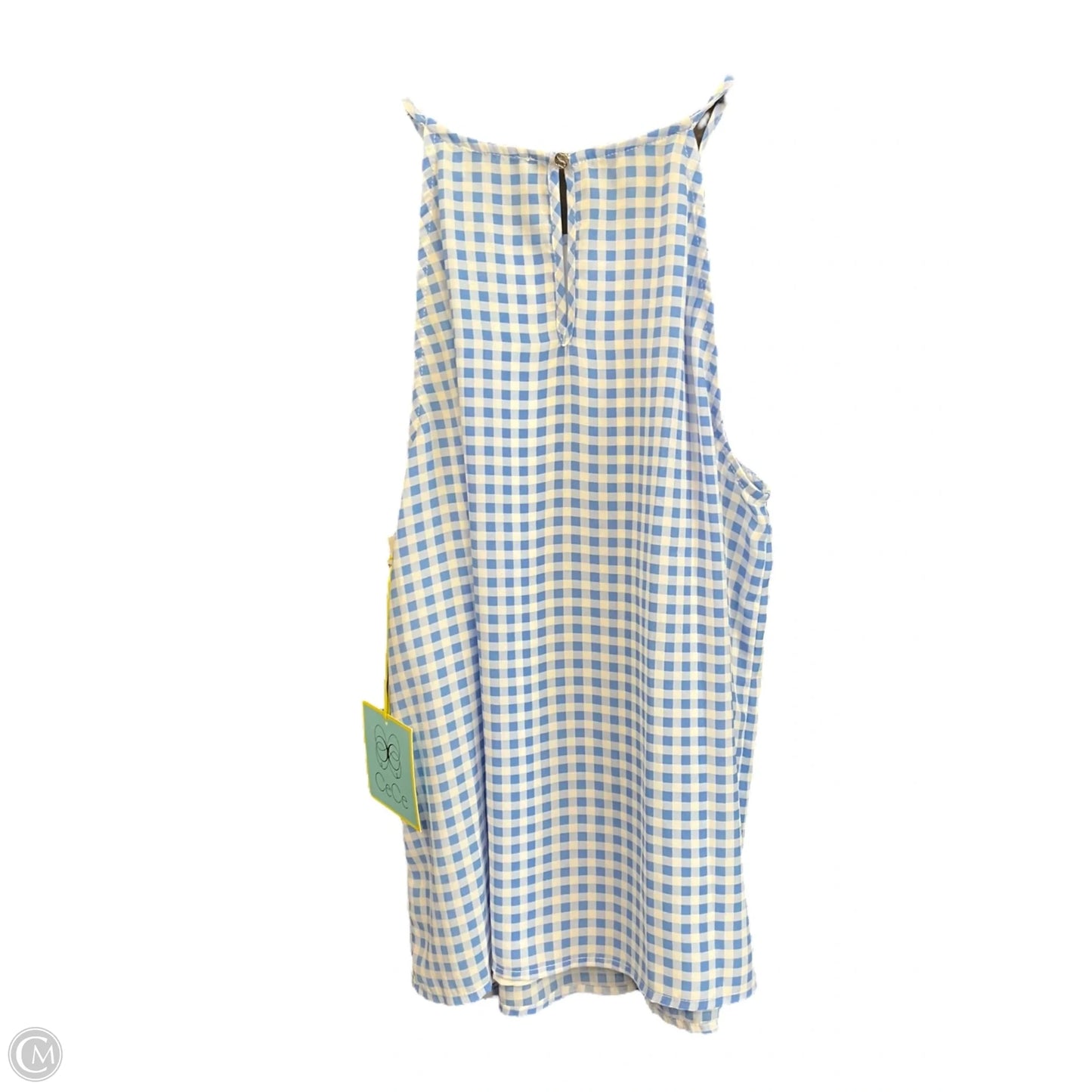 Top Sleeveless By Cece In Plaid Pattern, Size: S