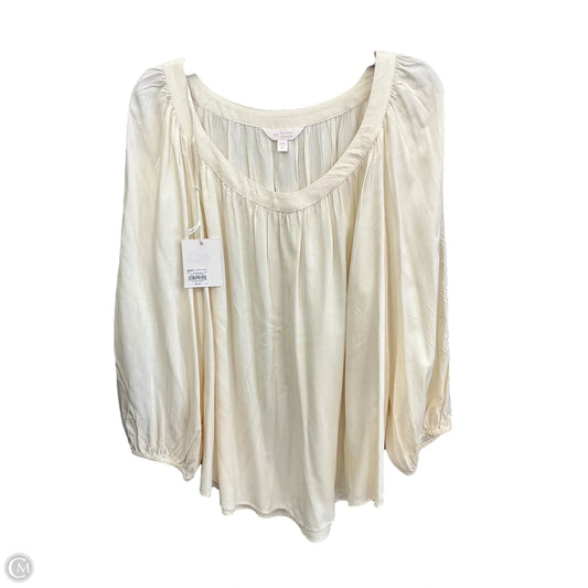 Top 3/4 Sleeve Basic By Lc Lauren Conrad In Cream, Size: Xxl