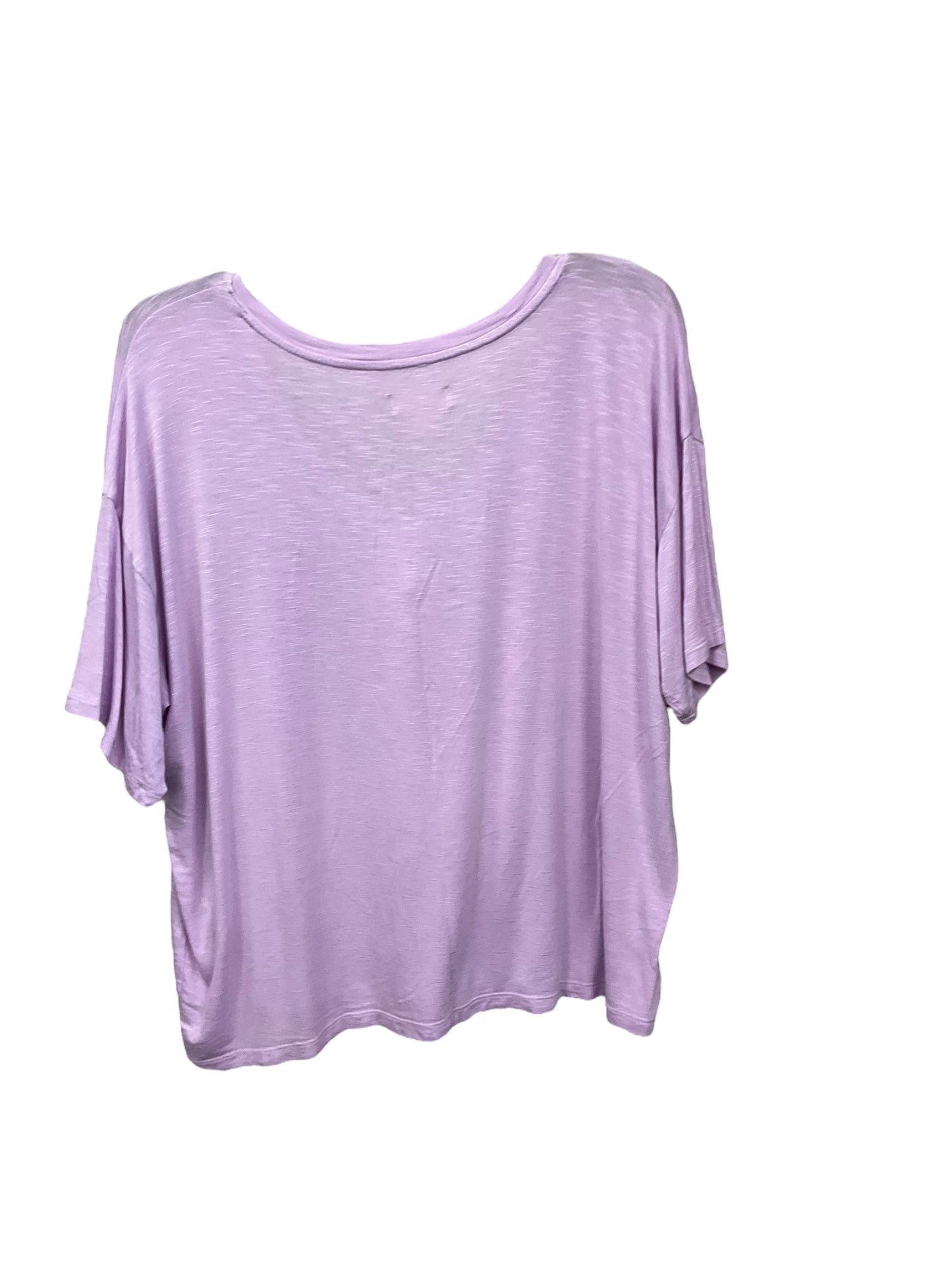 Top Short Sleeve Basic By Style And Company In Purple, Size: L