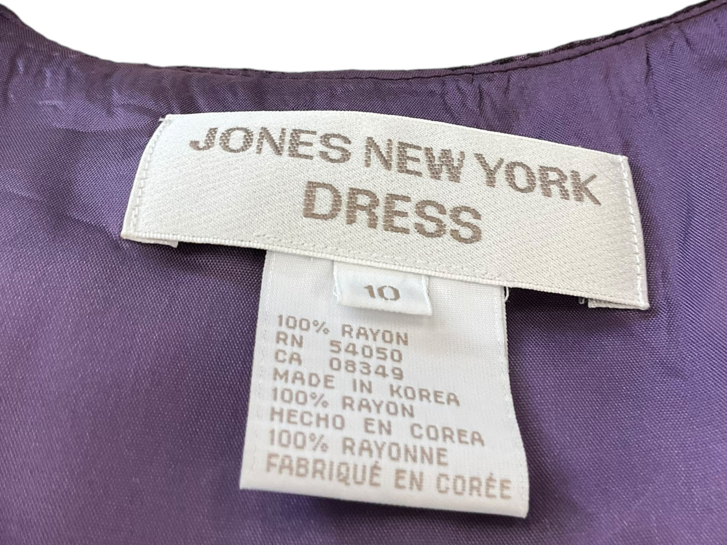 Dress Party Midi By Jones New York In Purple, Size: L