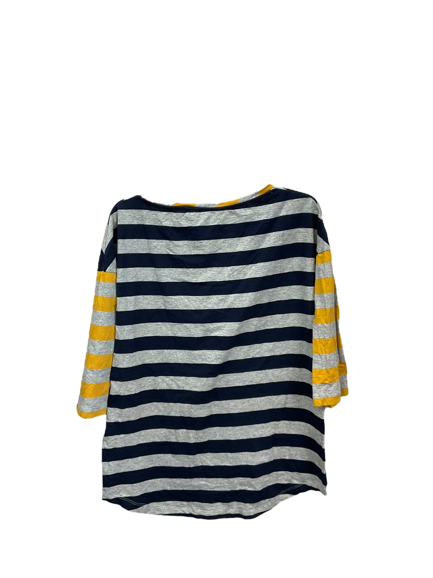 Top 3/4 Sleeve By Boden In Striped Pattern, Size: M