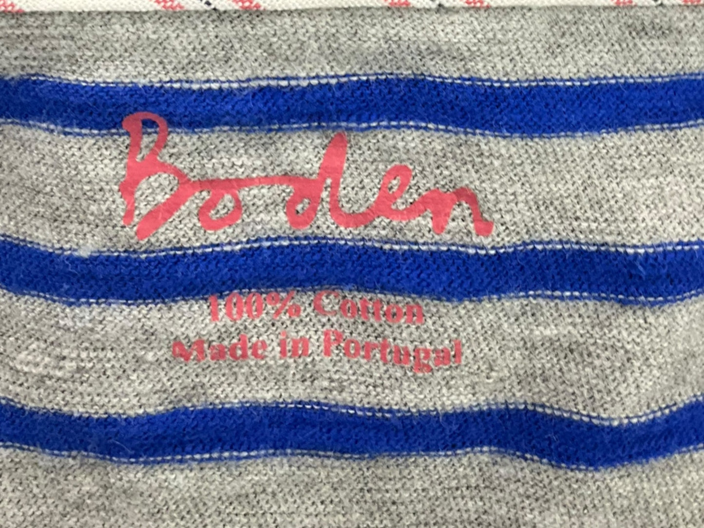 Top 3/4 Sleeve By Boden In Striped Pattern, Size: M