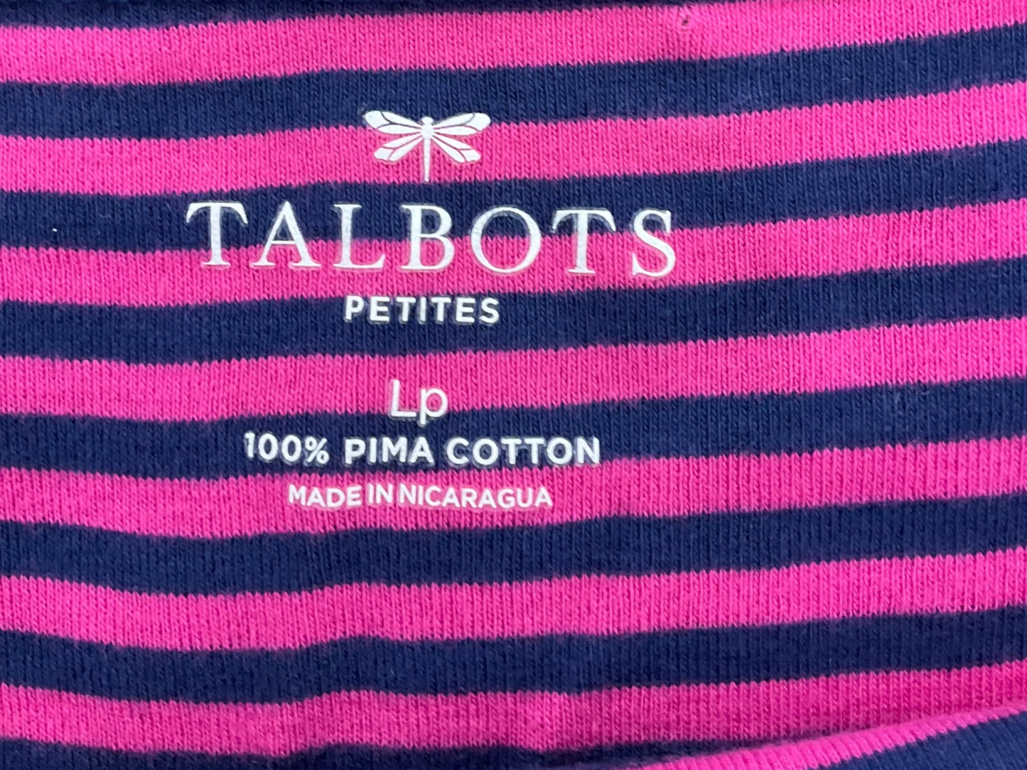 Top Short Sleeve By Talbots In Blue & Pink, Size: L