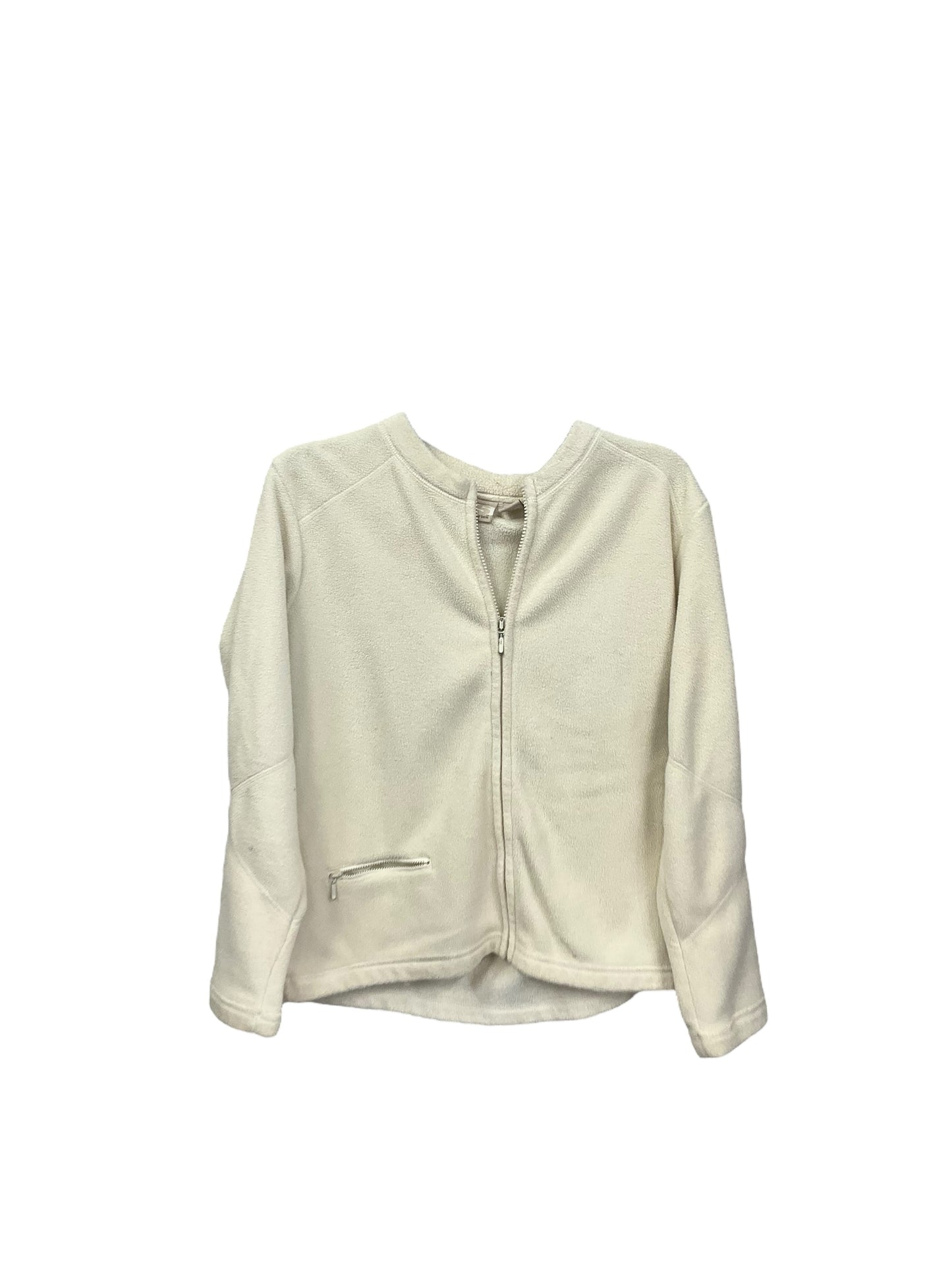 Jacket Fleece By Clothes Mentor In Ivory, Size: S