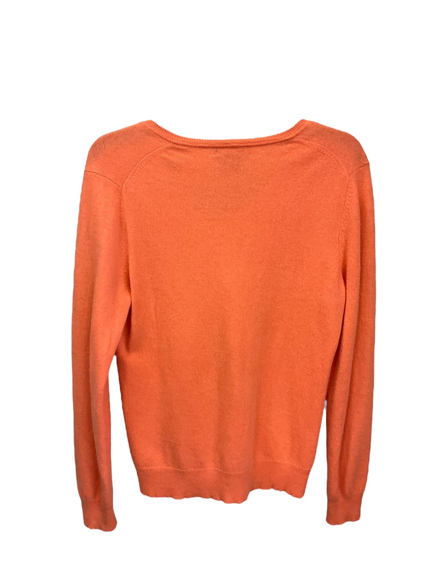 Orange Sweater Cashmere Lord And Taylor, Size Xl