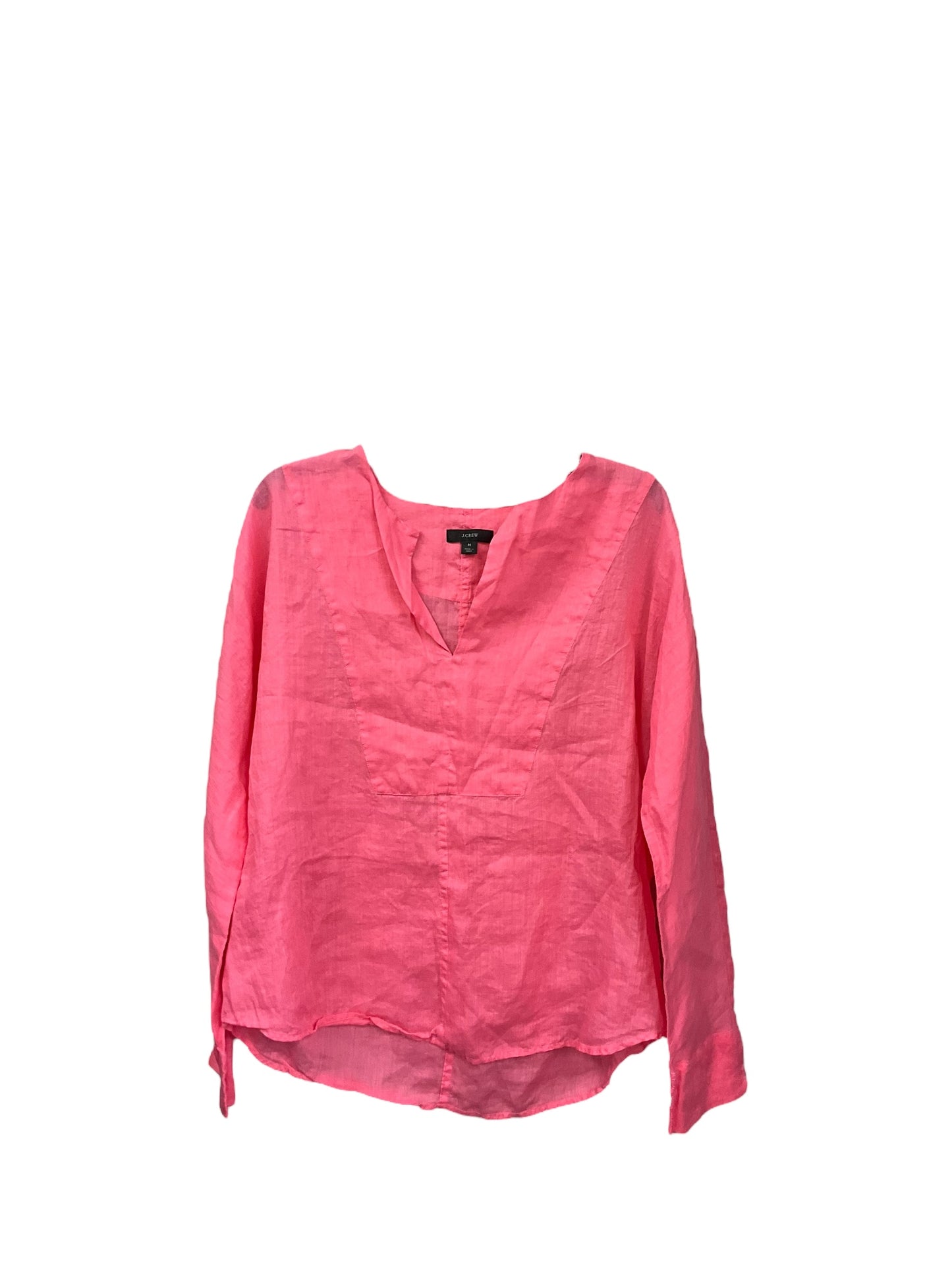 Top Long Sleeve By J. Crew In Coral, Size: M