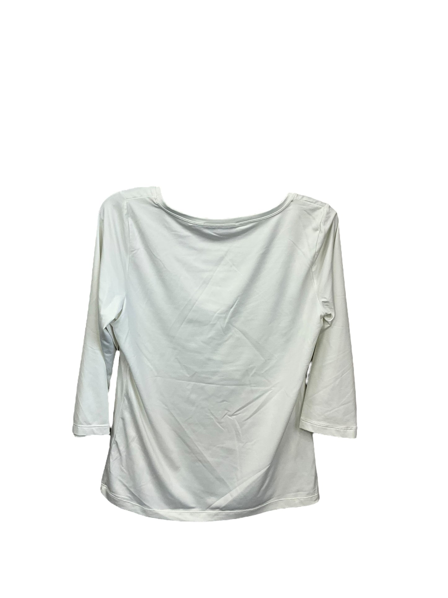 Top 3/4 Sleeve By Peter Nygard In Ivory, Size: L