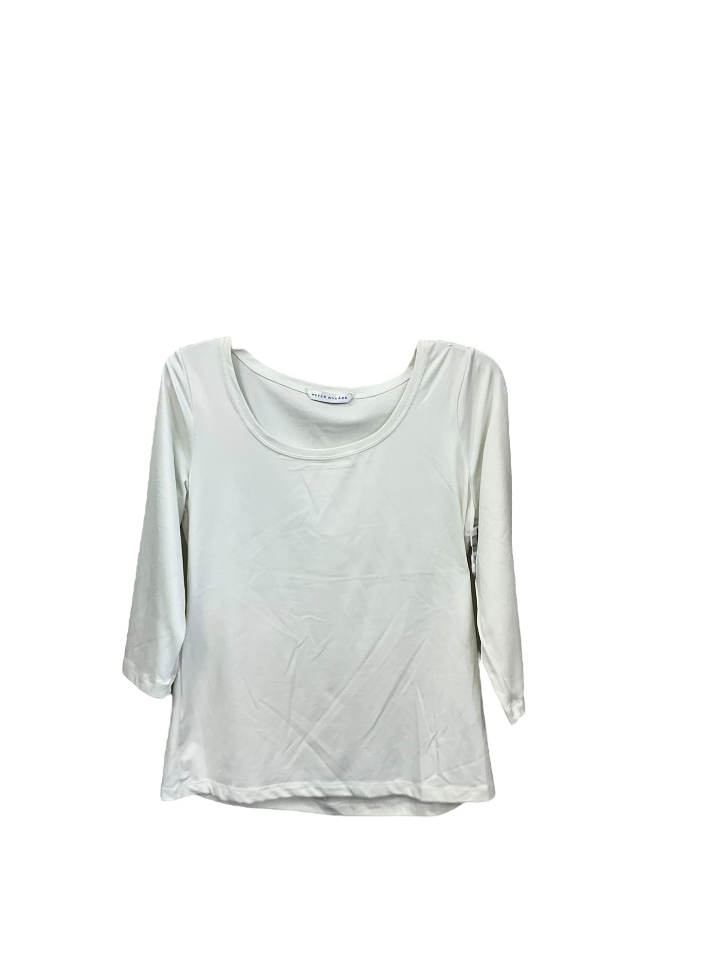 Top 3/4 Sleeve By Peter Nygard In Ivory, Size: L