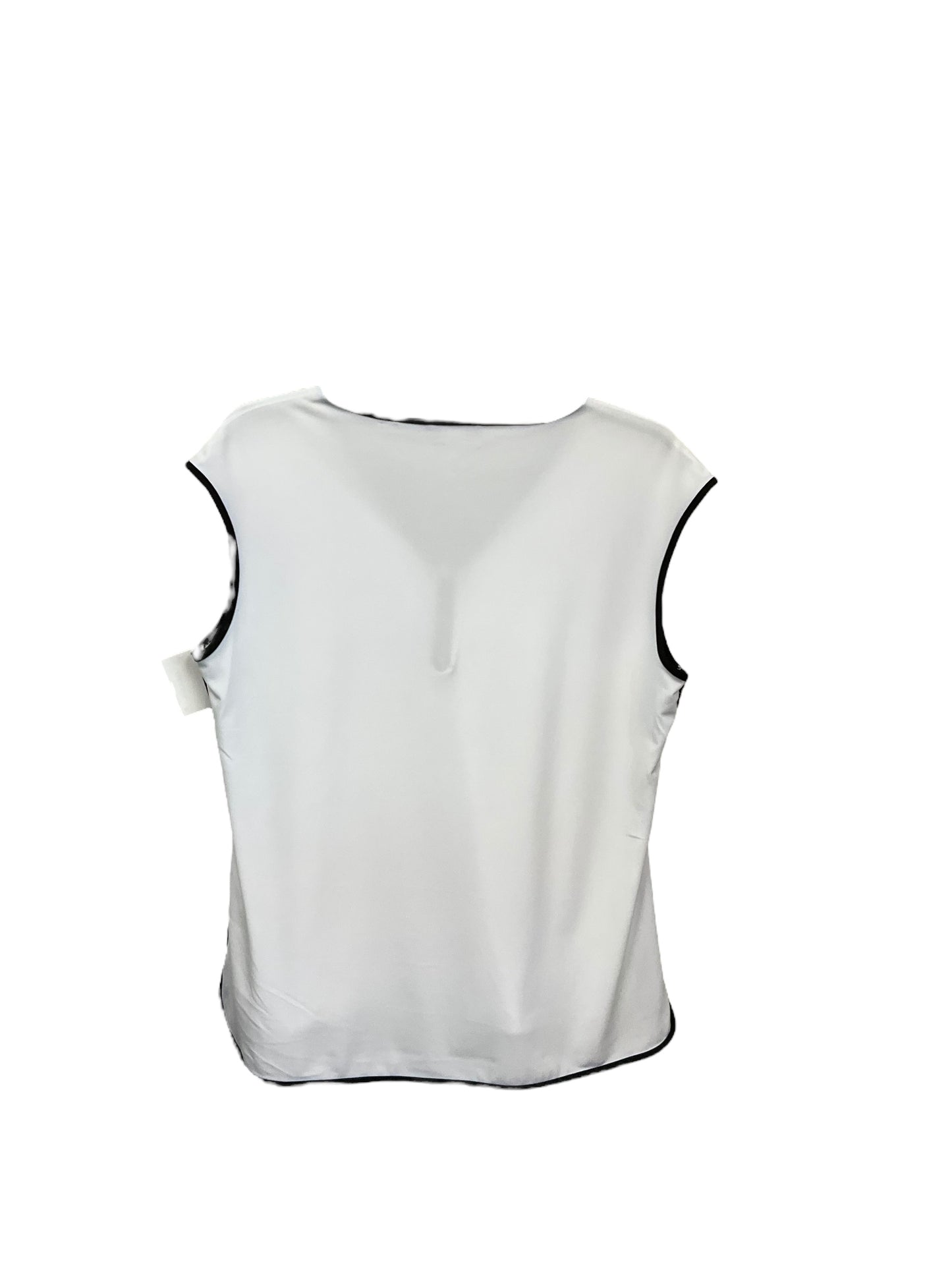 Top 3/4 Sleeve By Calvin Klein In Black & White, Size: M