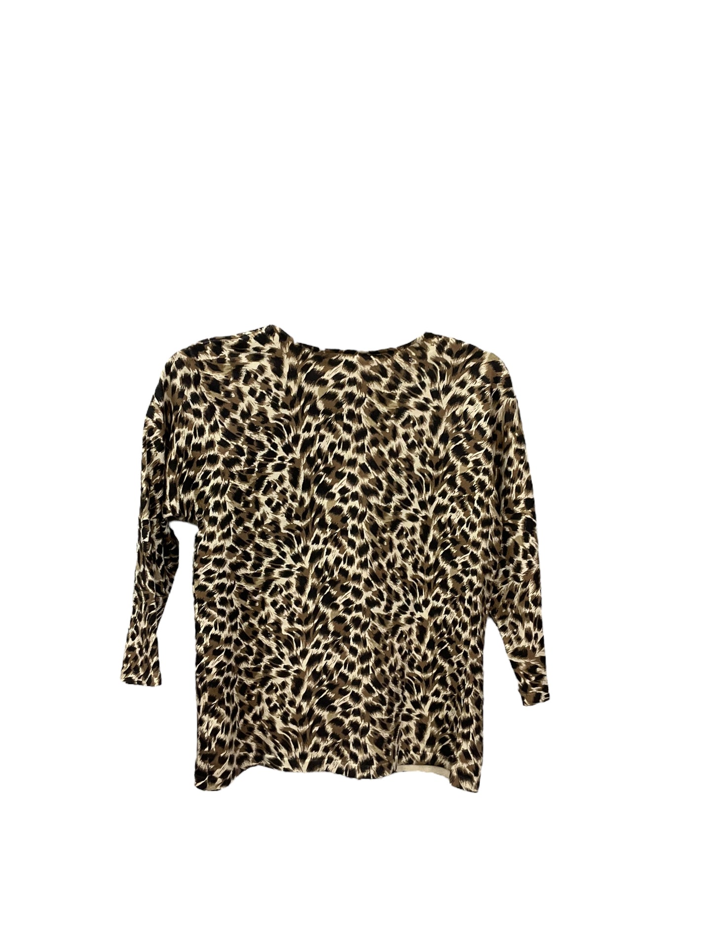 Top 3/4 Sleeve By Clothes Mentor In Animal Print, Size: M