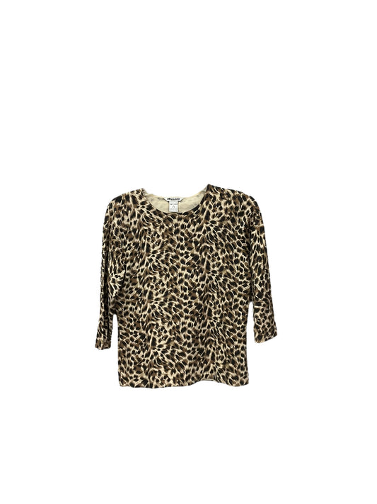 Top 3/4 Sleeve By Clothes Mentor In Animal Print, Size: M