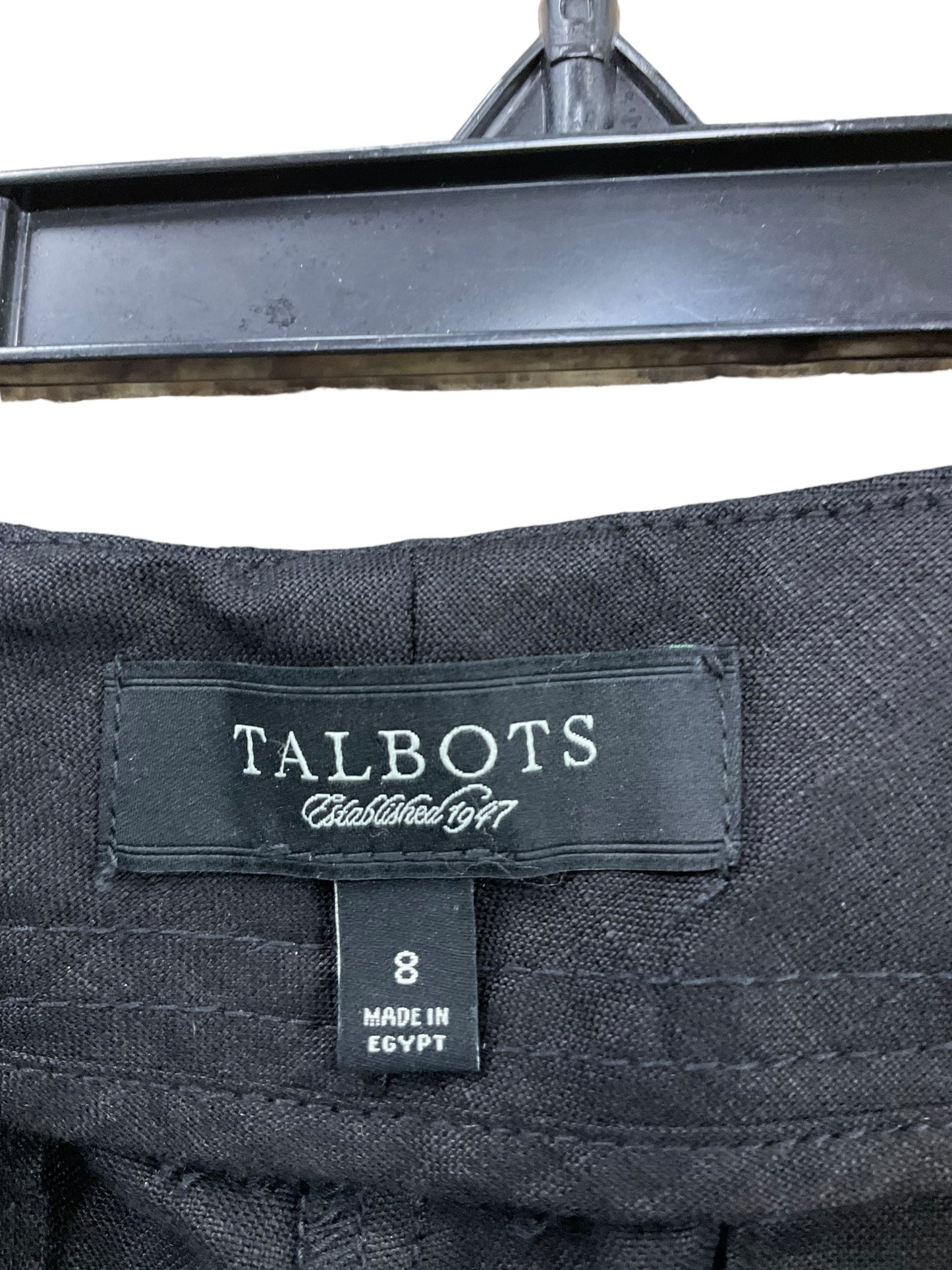 Pants Linen By Talbots In Black, Size: 8