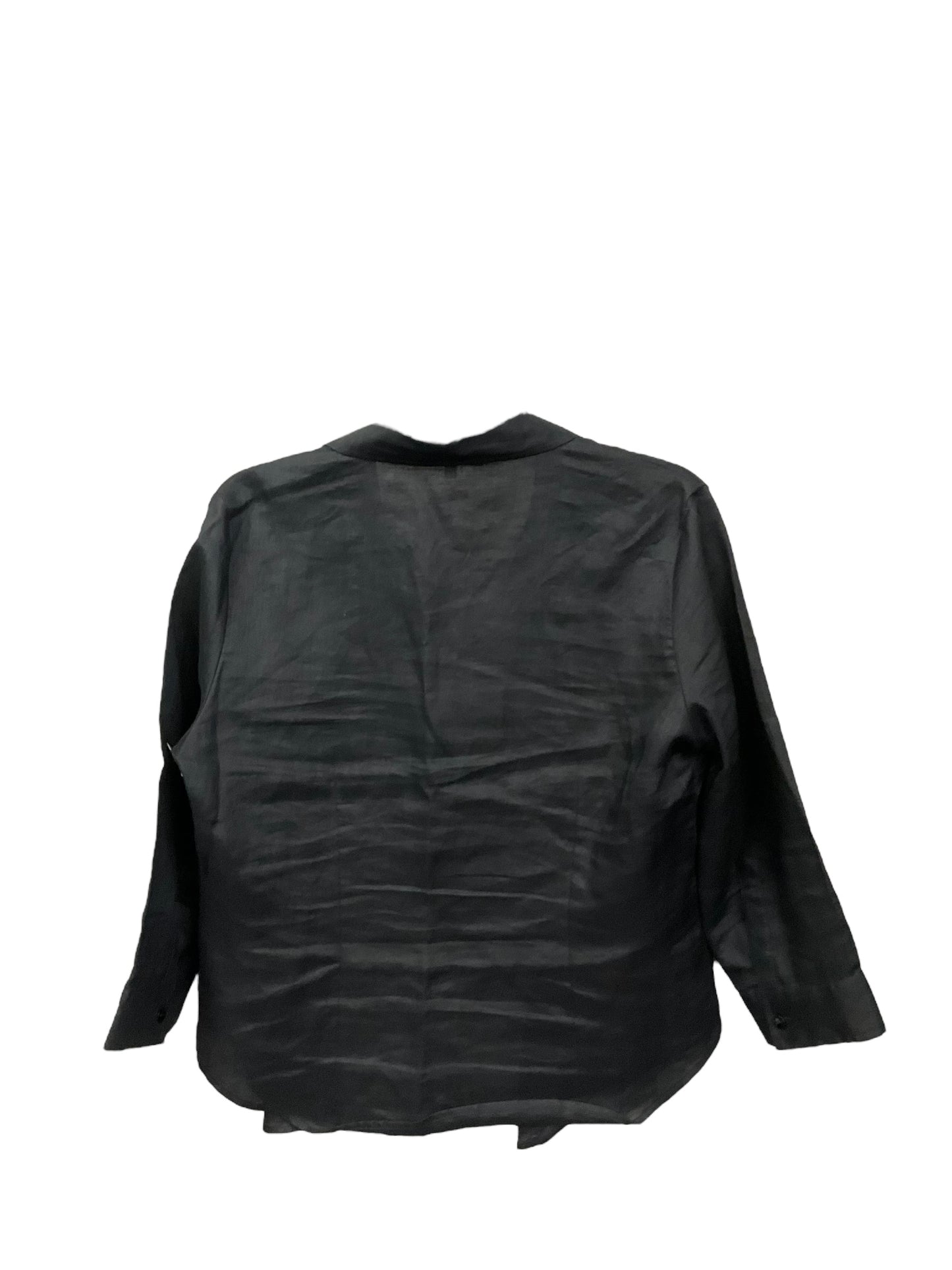 Blouse Long Sleeve By Clothes Mentor In Black, Size: L