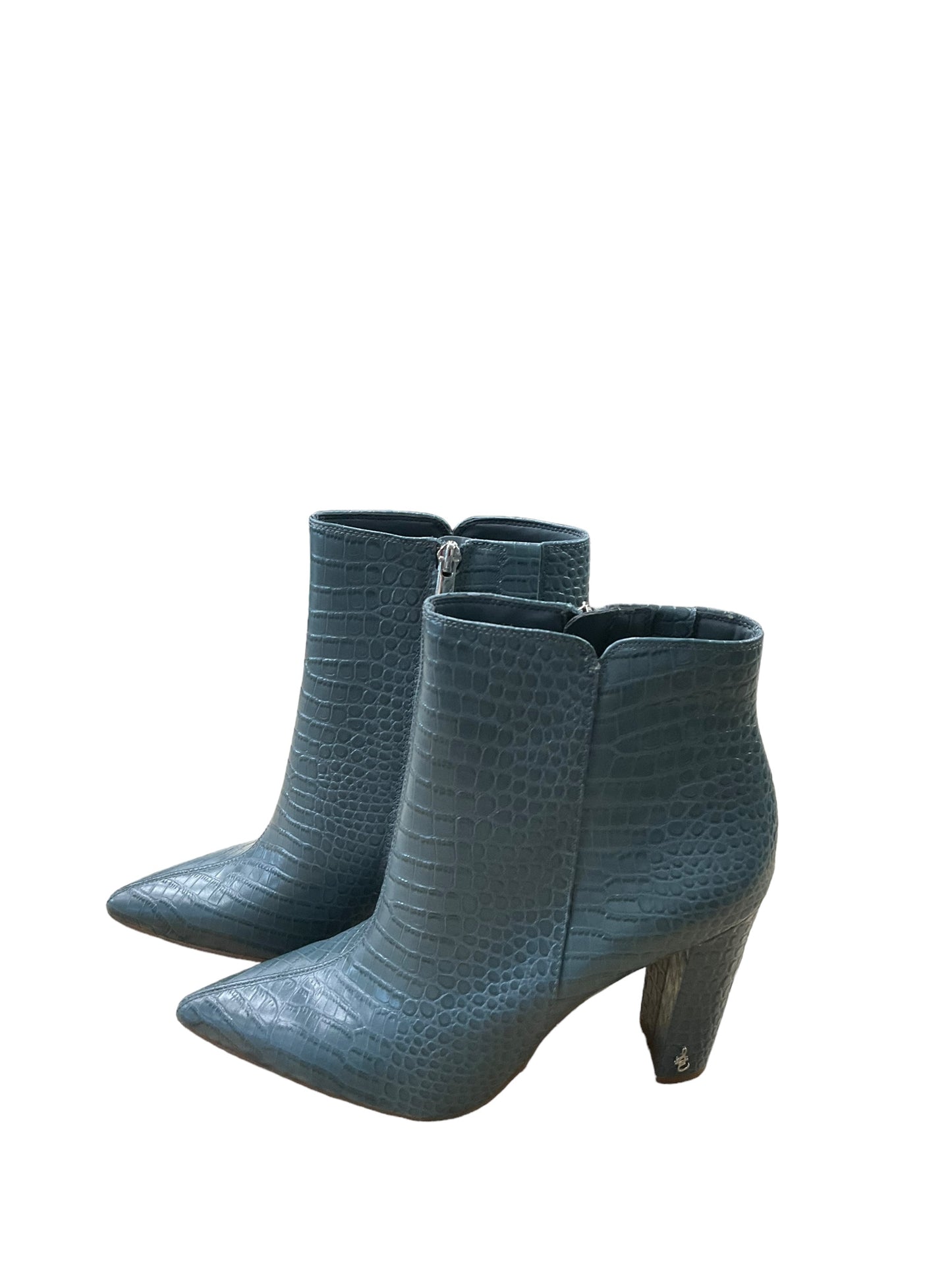 Boots Ankle Heels By Sam Edelman In Teal, Size: 10.5