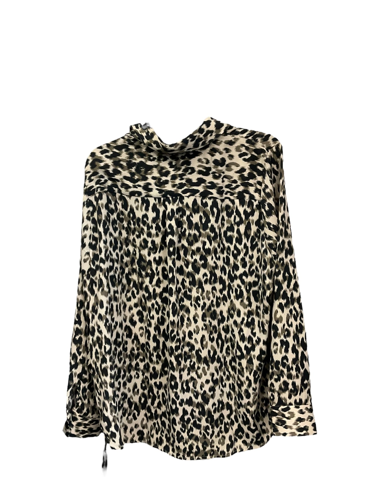 Blouse Long Sleeve By Halogen In Animal Print, Size: 1x