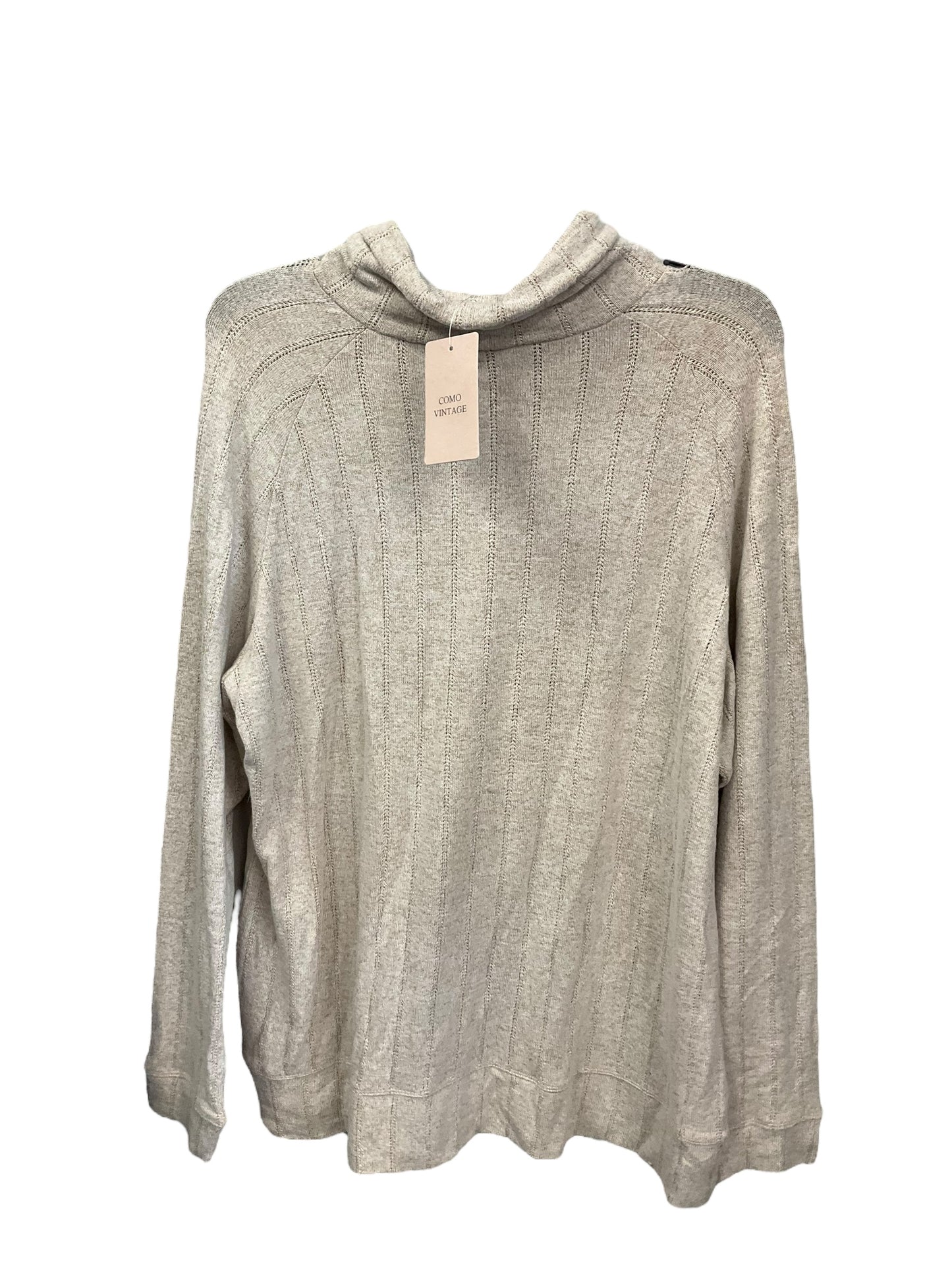 Top Long Sleeve By Como Vintage In Beige, Size: Xxl