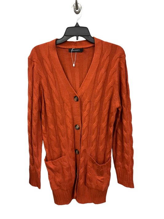 Cardigan By Clothes Mentor In Orange, Size: M