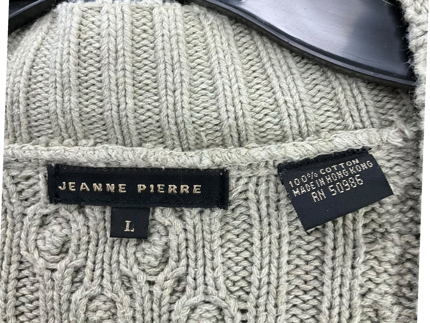 Sweater By Jeanne Pierre In Green, Size: L