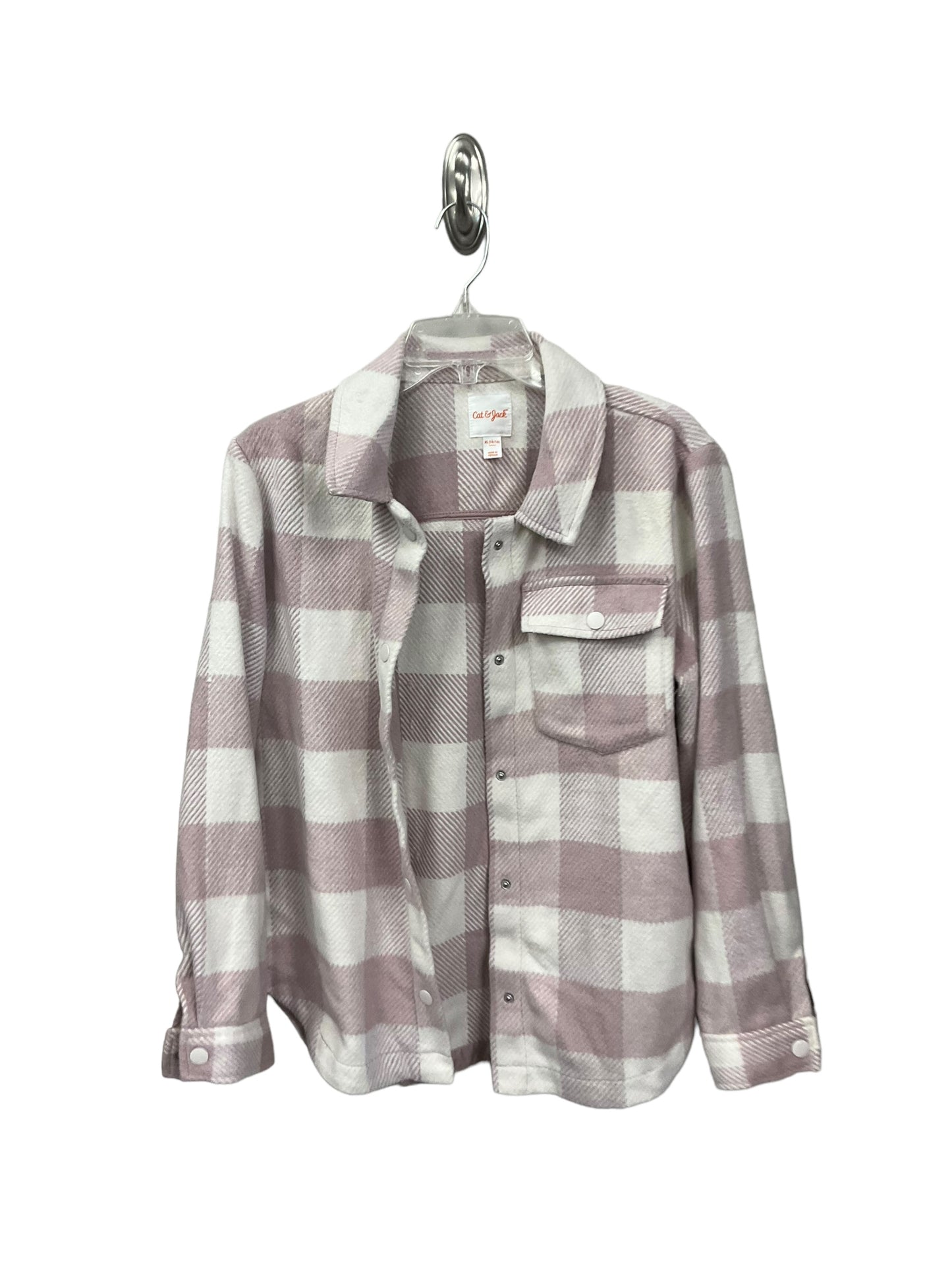 Jacket Shirt By Clothes Mentor In Mauve, Size: Xl