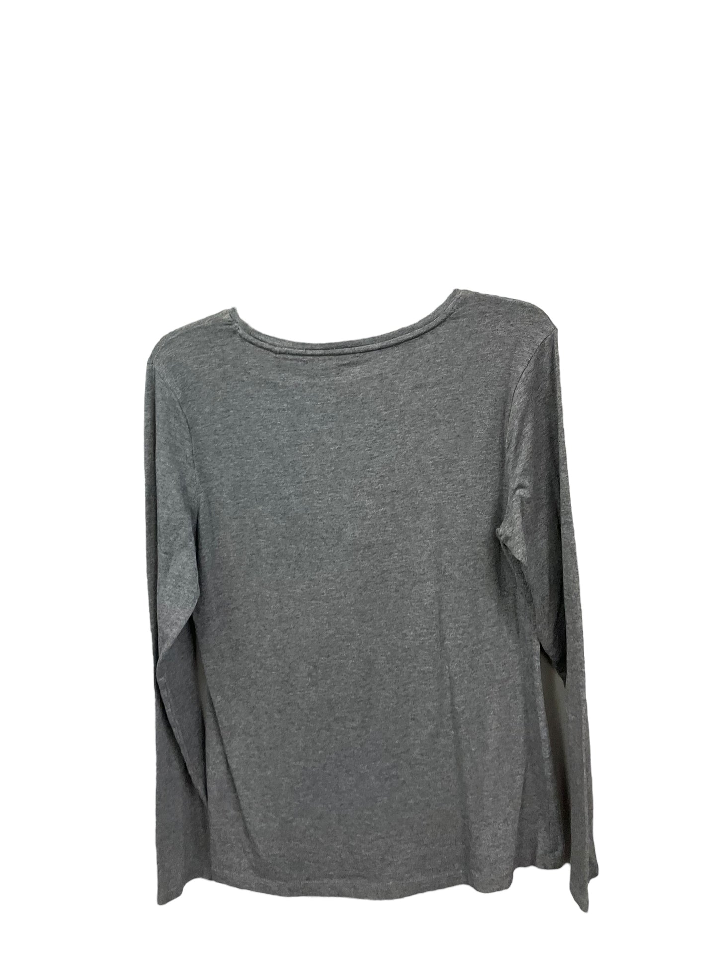 Top Long Sleeve Basic By Apt 9 In Grey, Size: L