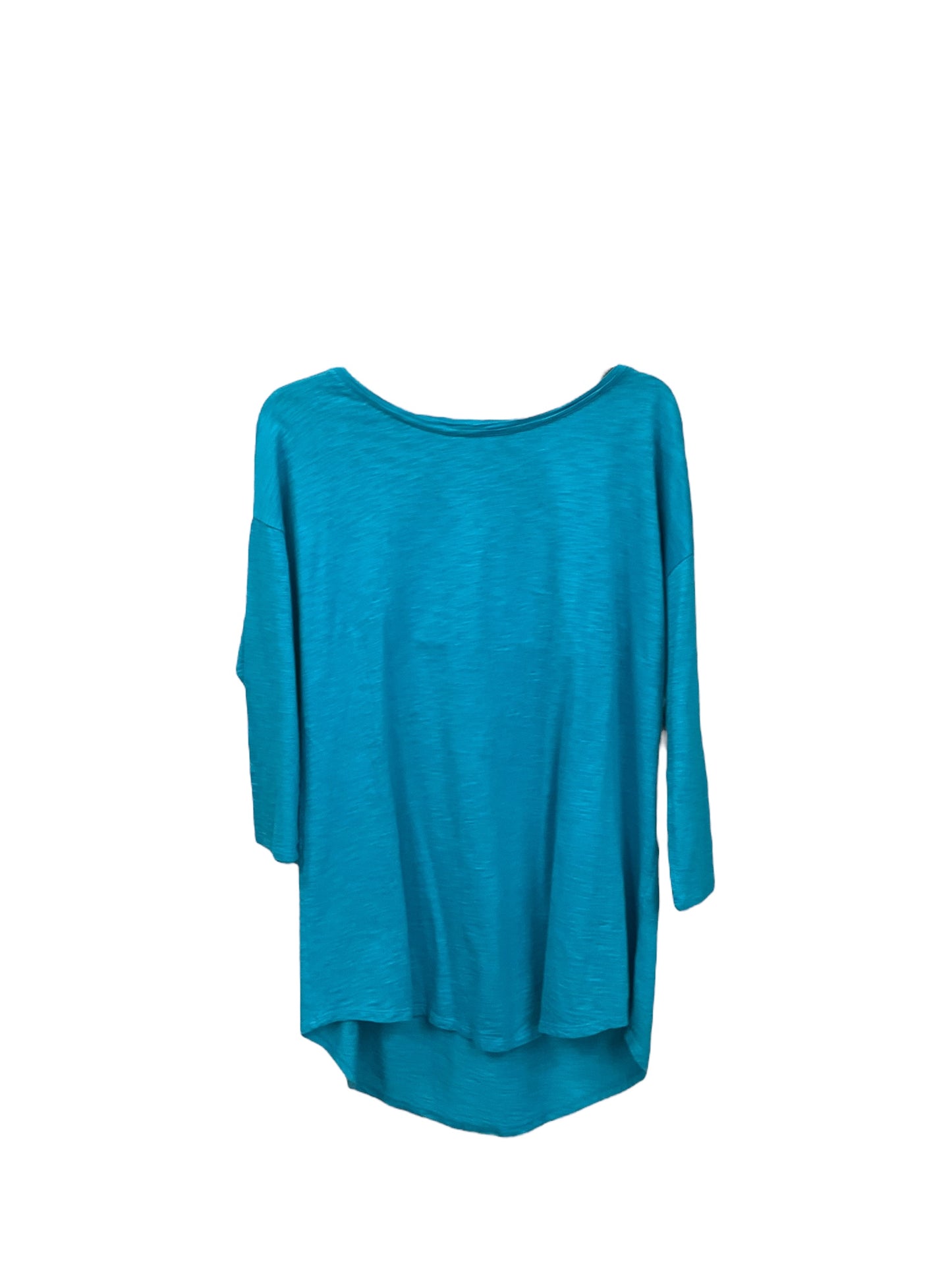 Top 3/4 Sleeve By Chicos In Aqua, Size: M