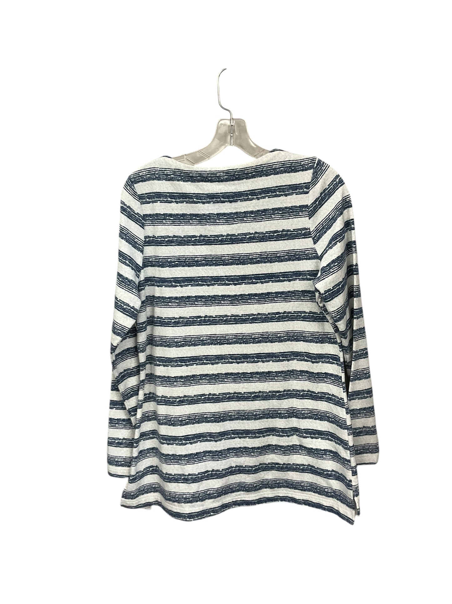 Top Long Sleeve By Sonoma In Blue & Grey, Size: M