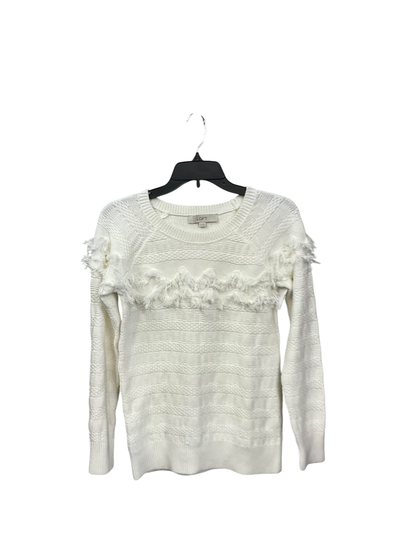 Sweater By Loft In Ivory, Size: Xs