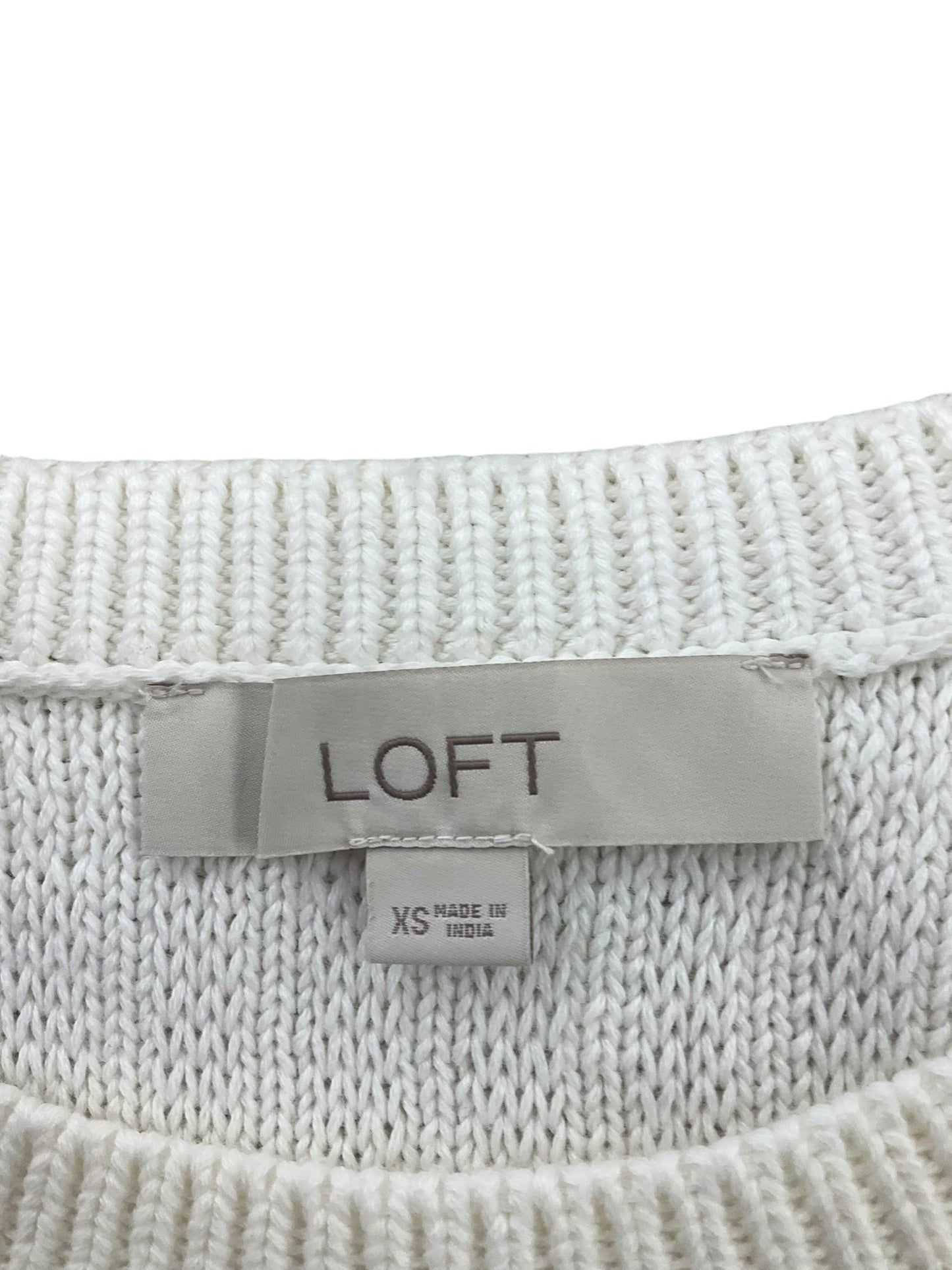 Sweater By Loft In Ivory, Size: Xs