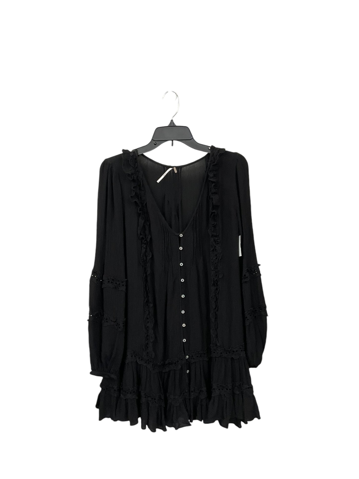 Top Long Sleeve By Free People In Black, Size: S