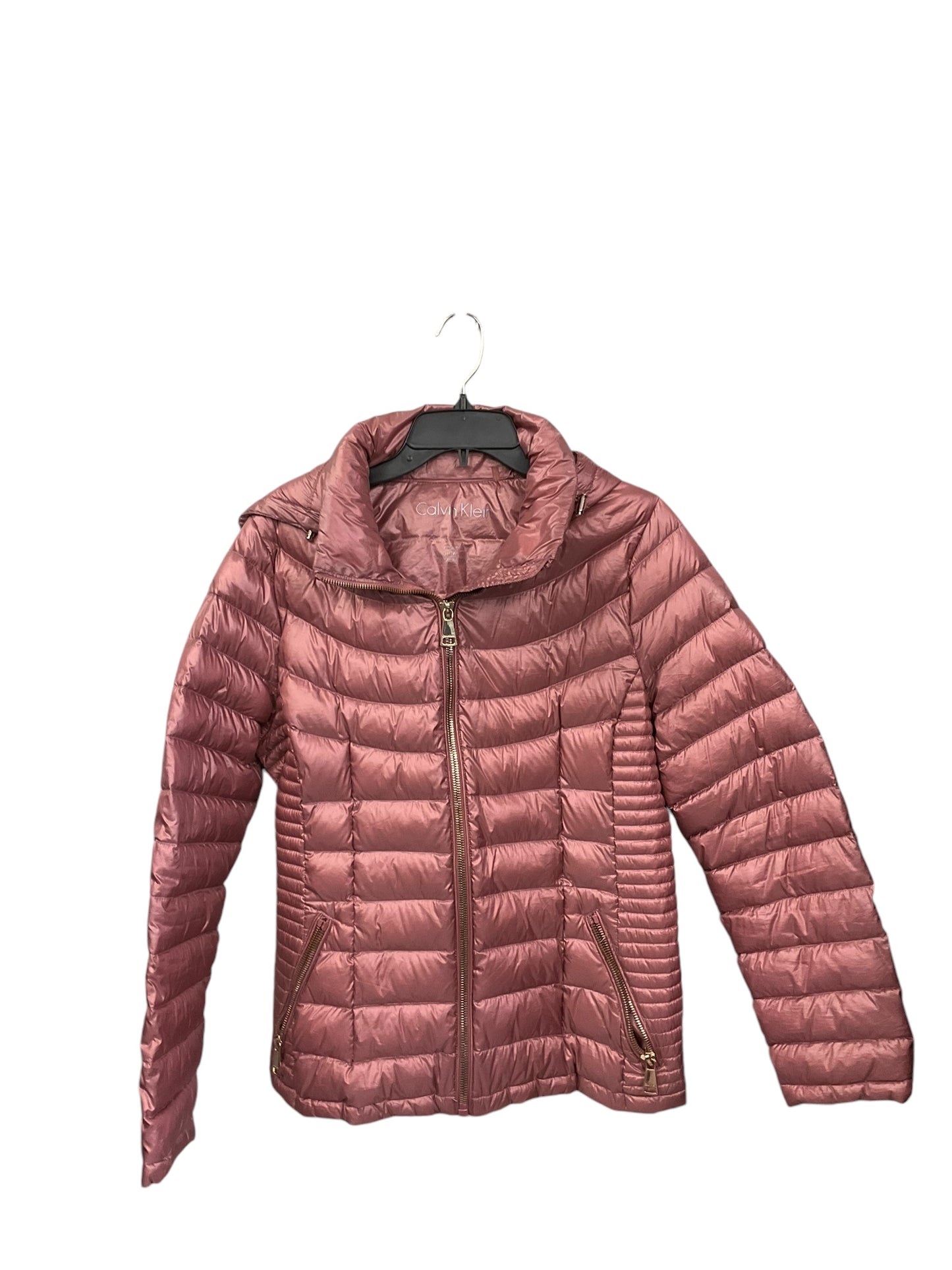 Jacket Puffer & Quilted By Calvin Klein In Mauve, Size: Xl