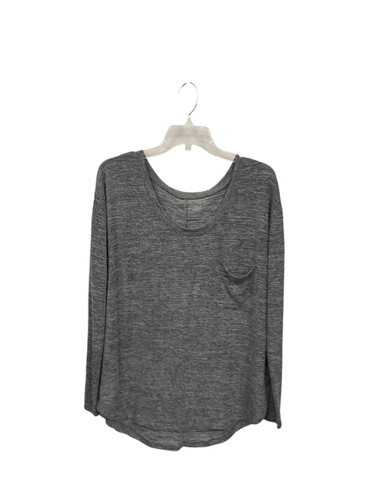 Top Long Sleeve By Falls Creek In Grey, Size: L