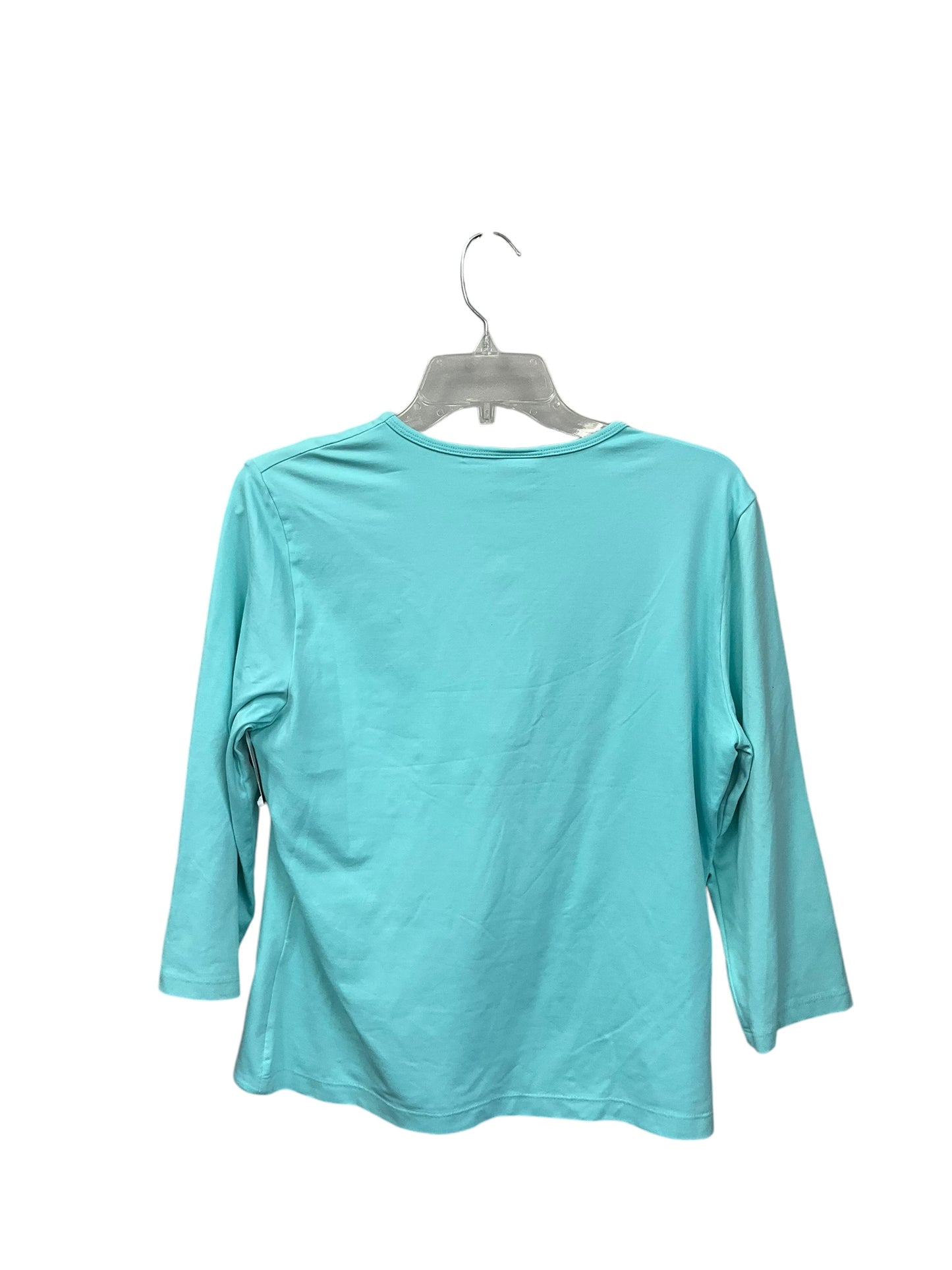 Top 3/4 Sleeve By Clothes Mentor In Aqua, Size: L