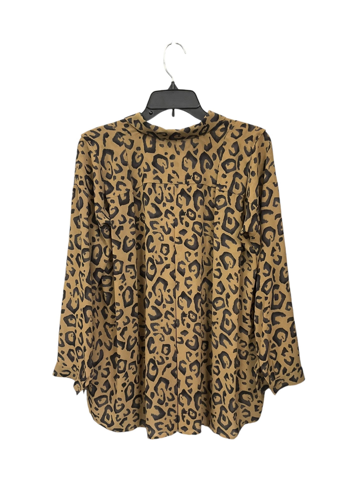 Blouse Long Sleeve By Chicos In Animal Print, Size: M