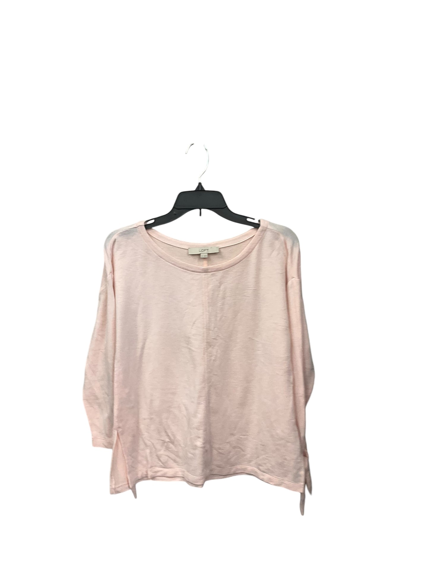 Top 3/4 Sleeve By Loft In Pink, Size: Xs