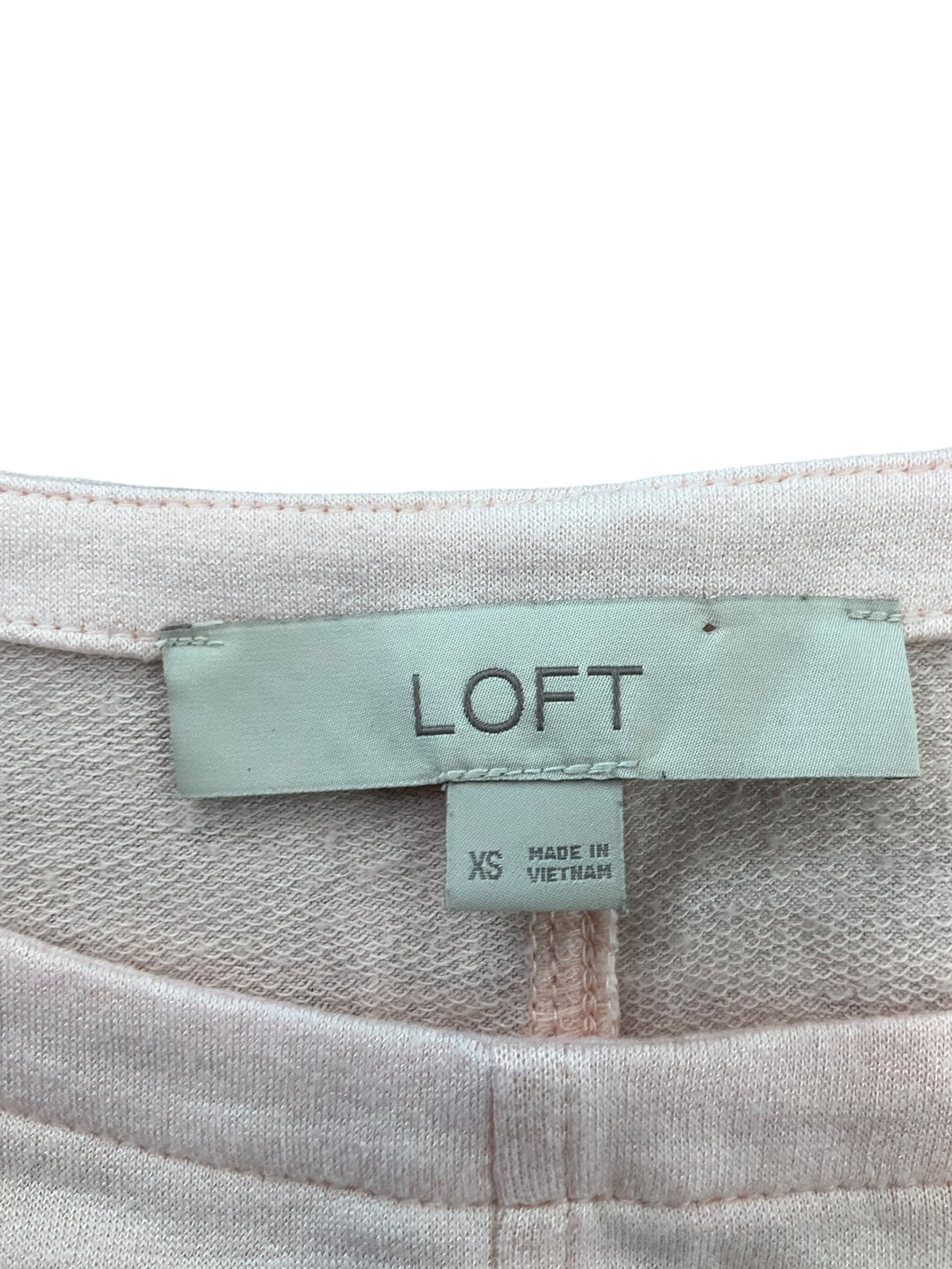 Top 3/4 Sleeve By Loft In Pink, Size: Xs