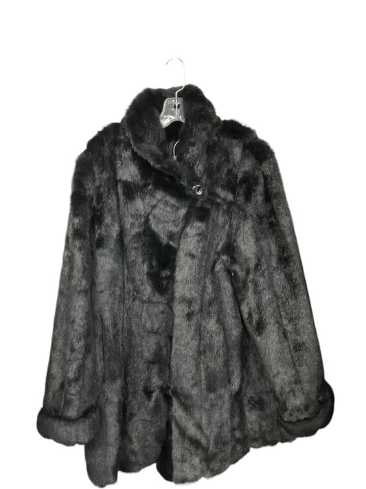 Coat Faux Fur & Sherpa By Pamela Mccoy In Black, Size: L