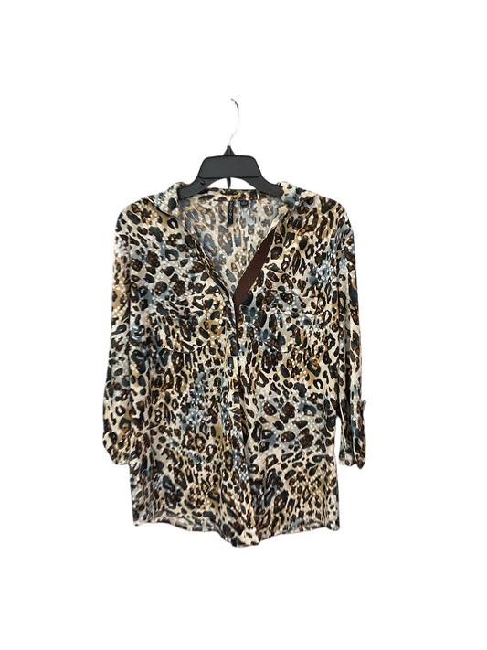 Blouse Long Sleeve By Clothes Mentor In Animal Print, Size: L