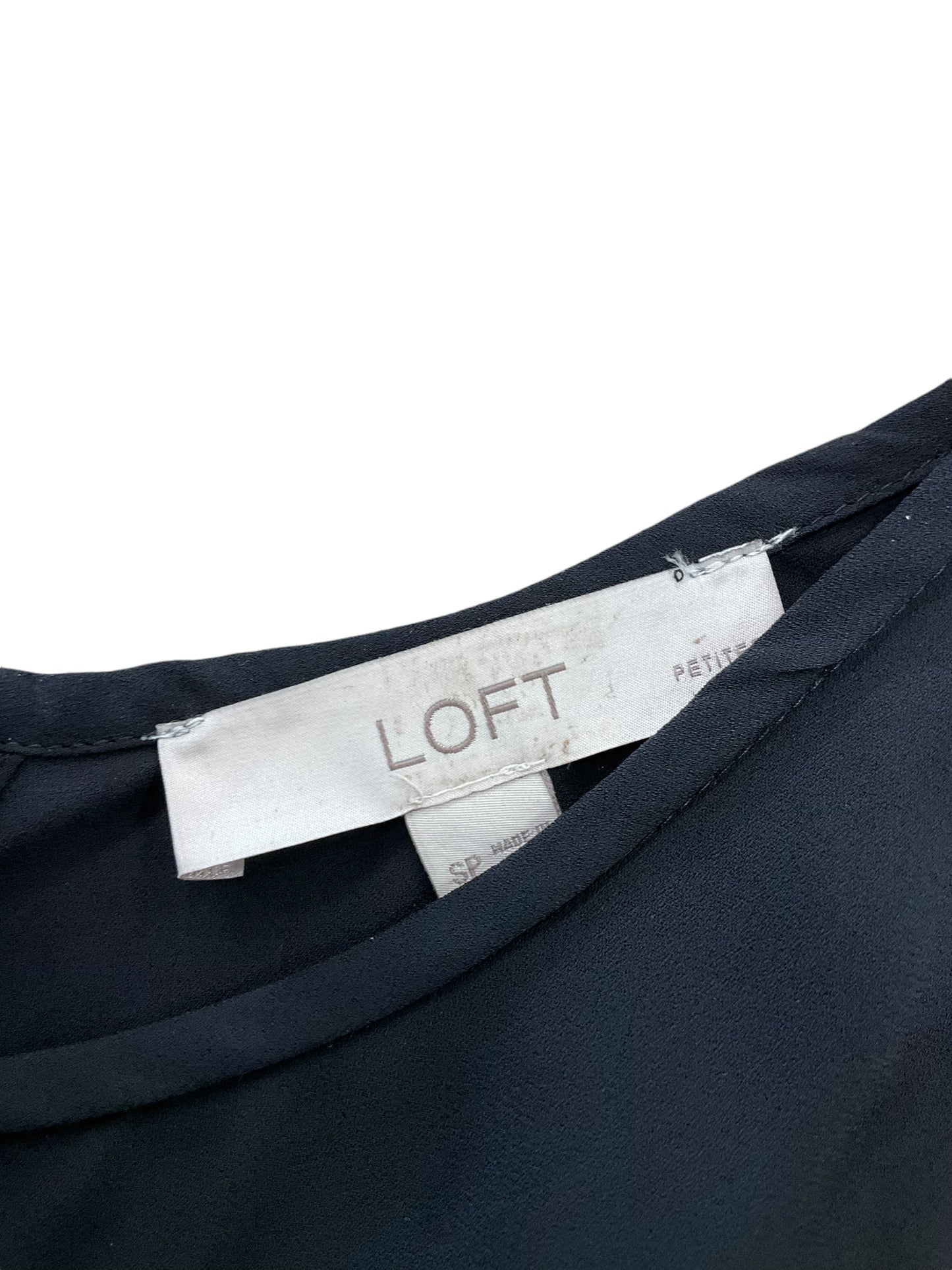 Top Sleeveless By Loft In Black, Size: S