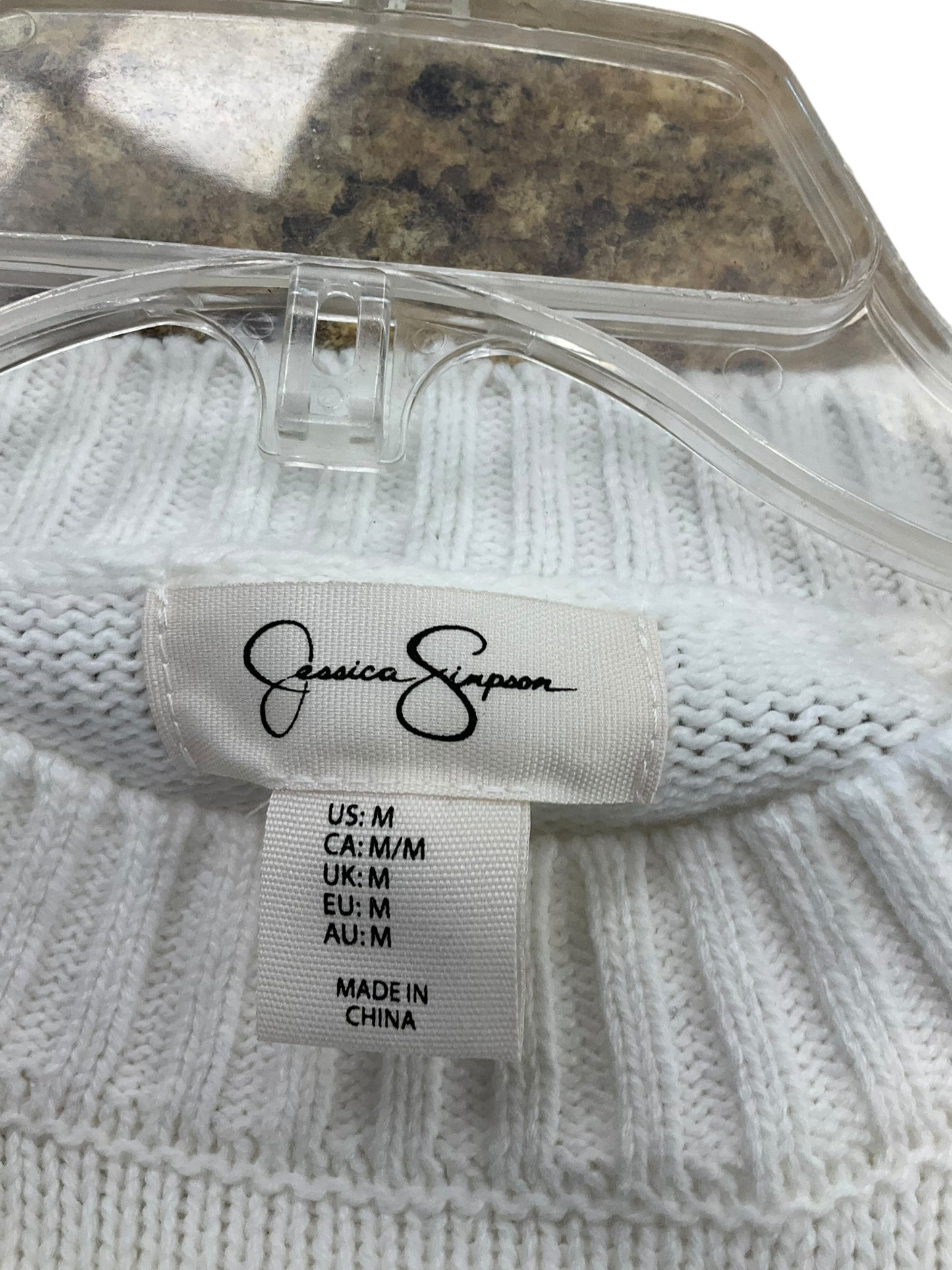 Sweater By Jessica Simpson In White, Size: M