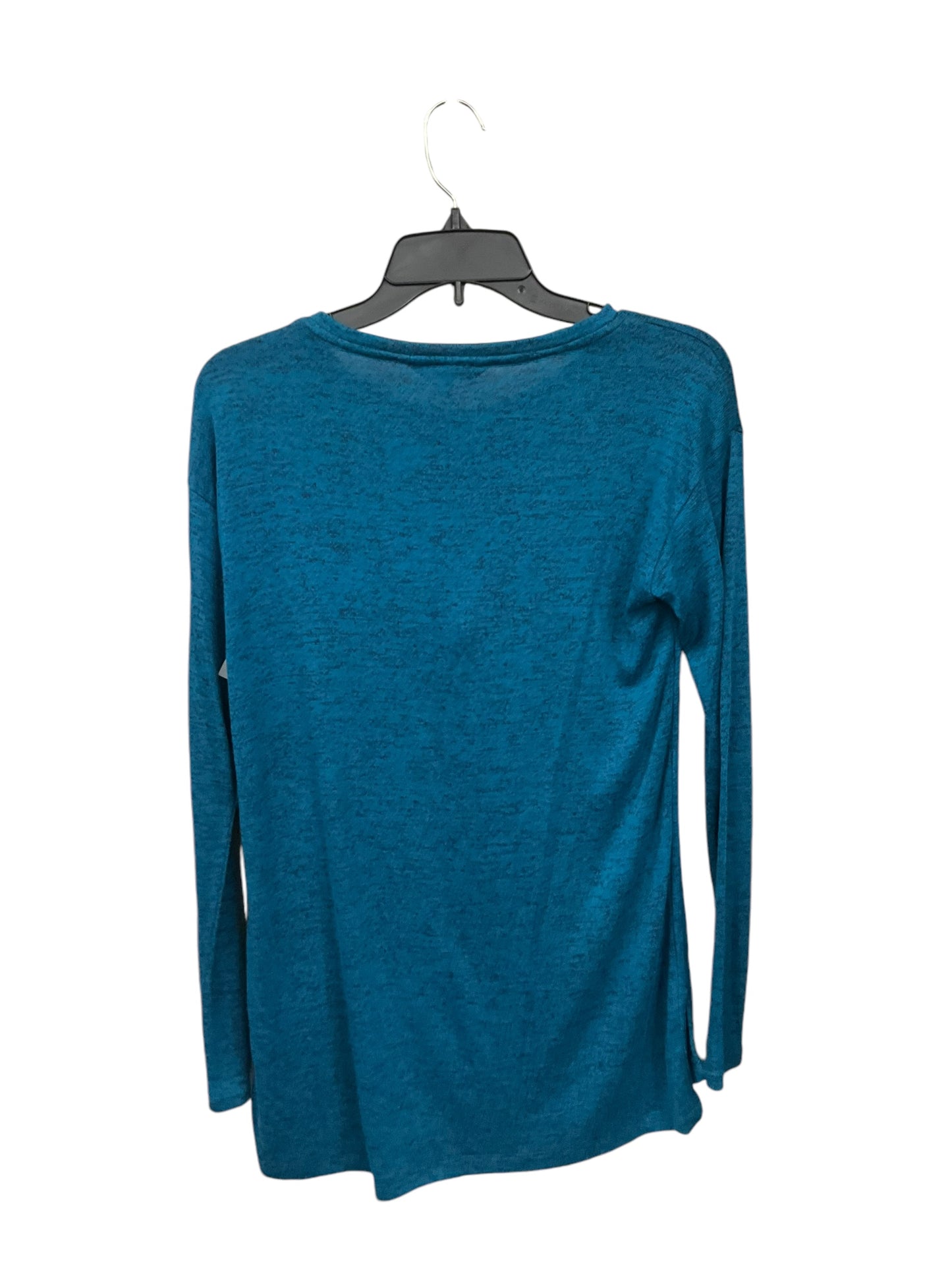 Top Long Sleeve Basic By Daisy Fuentes In Teal, Size: S